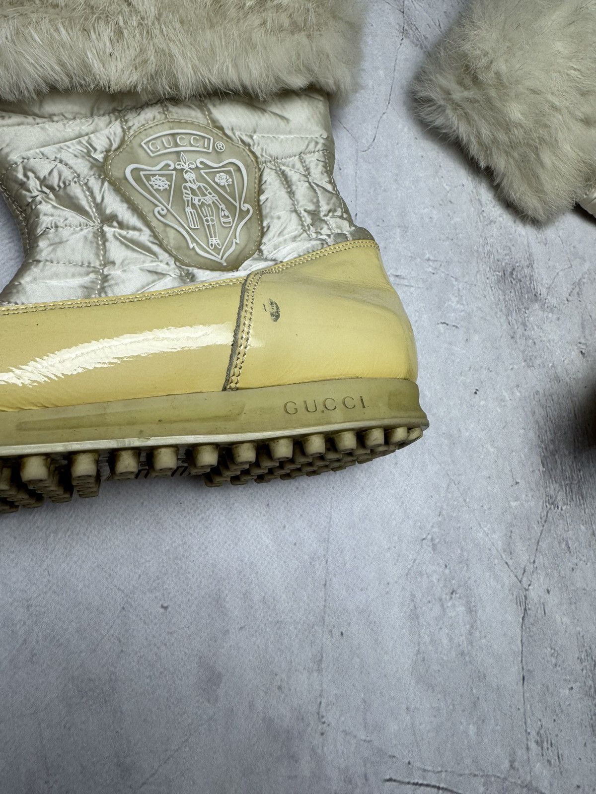 Gucci Gucci Fur Trim Quilted Winter Boots Wide Relaxed Fit Size US 10.5 / IT 40.5 - 9 Thumbnail