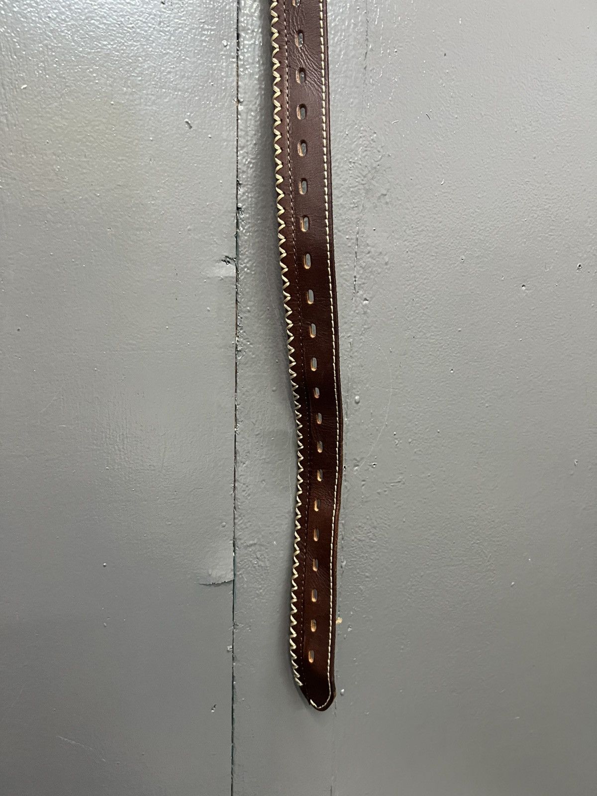Leather Vintage Leather Belts Length 40.2" Size ONE SIZE - 3 Thumbnail