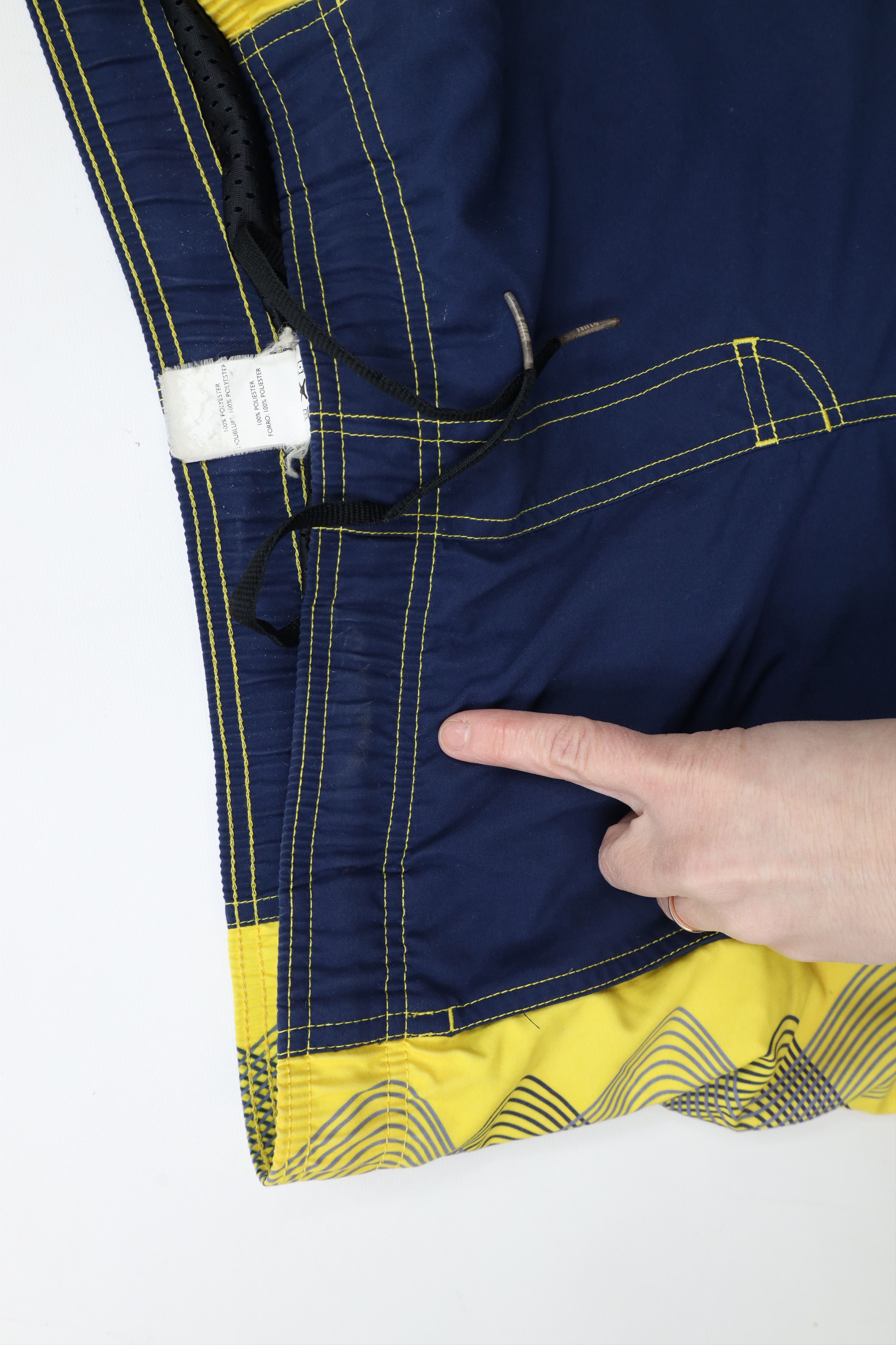 Nike × Vintage Vintage Nike Mini Swoosh Abstract Lined Shorts Swim Trunks Size US 32 / EU 48 - 9 Thumbnail