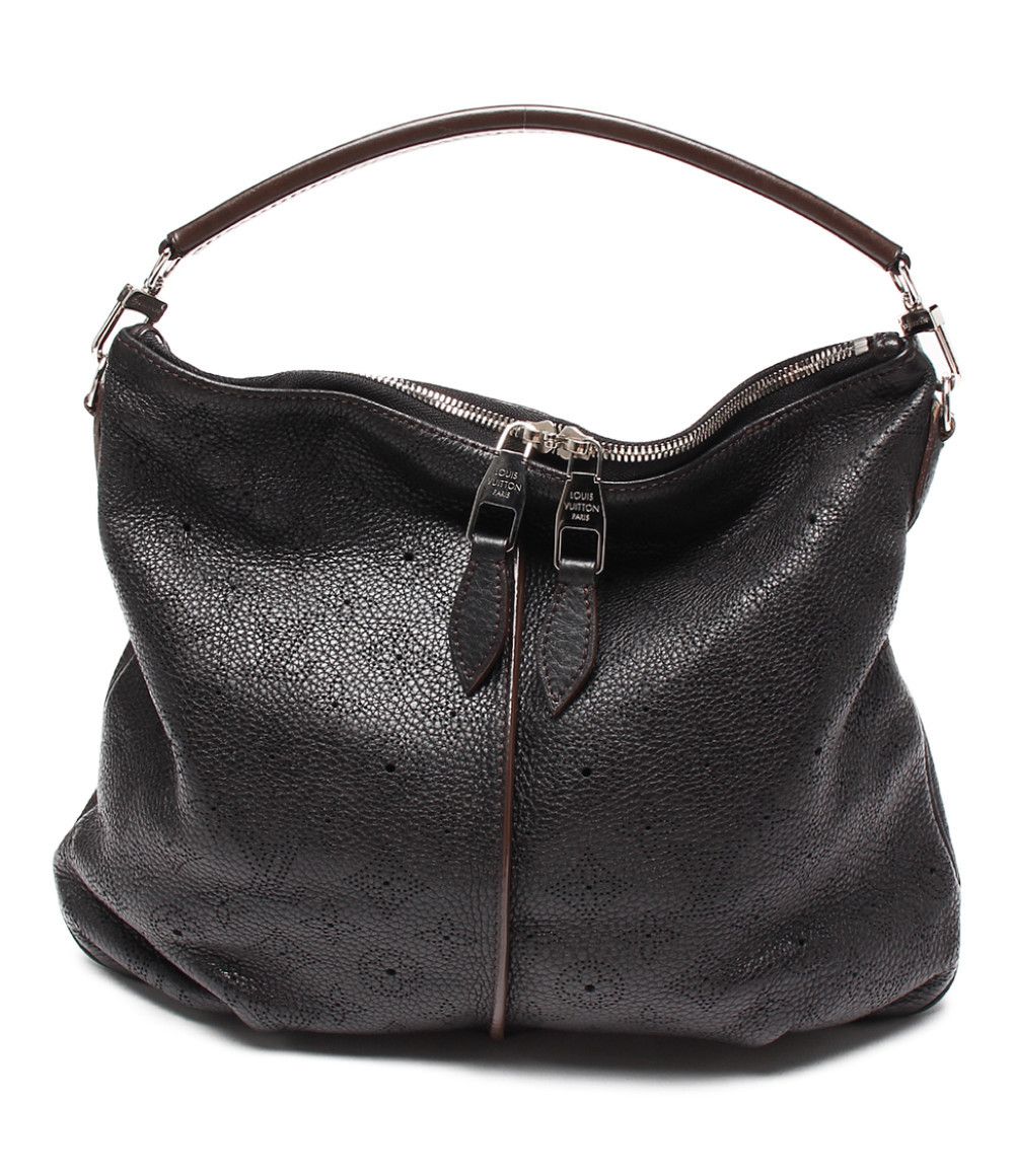 image of Louis Vuitton Shoulder Bag Selene Pm Mahina Black, Women's