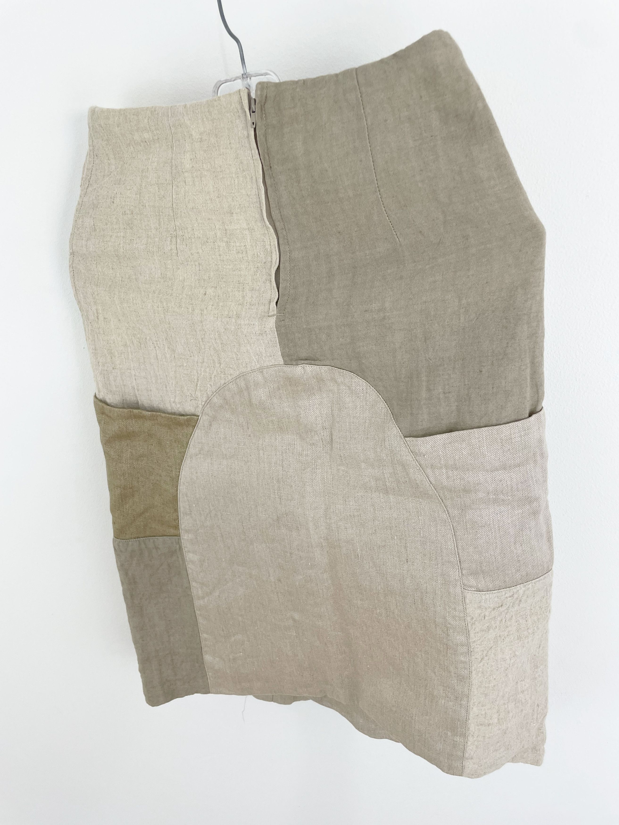 Kapital Linen Patchwork Skirt Size 26" / US 2 / IT 38 - 8 Thumbnail