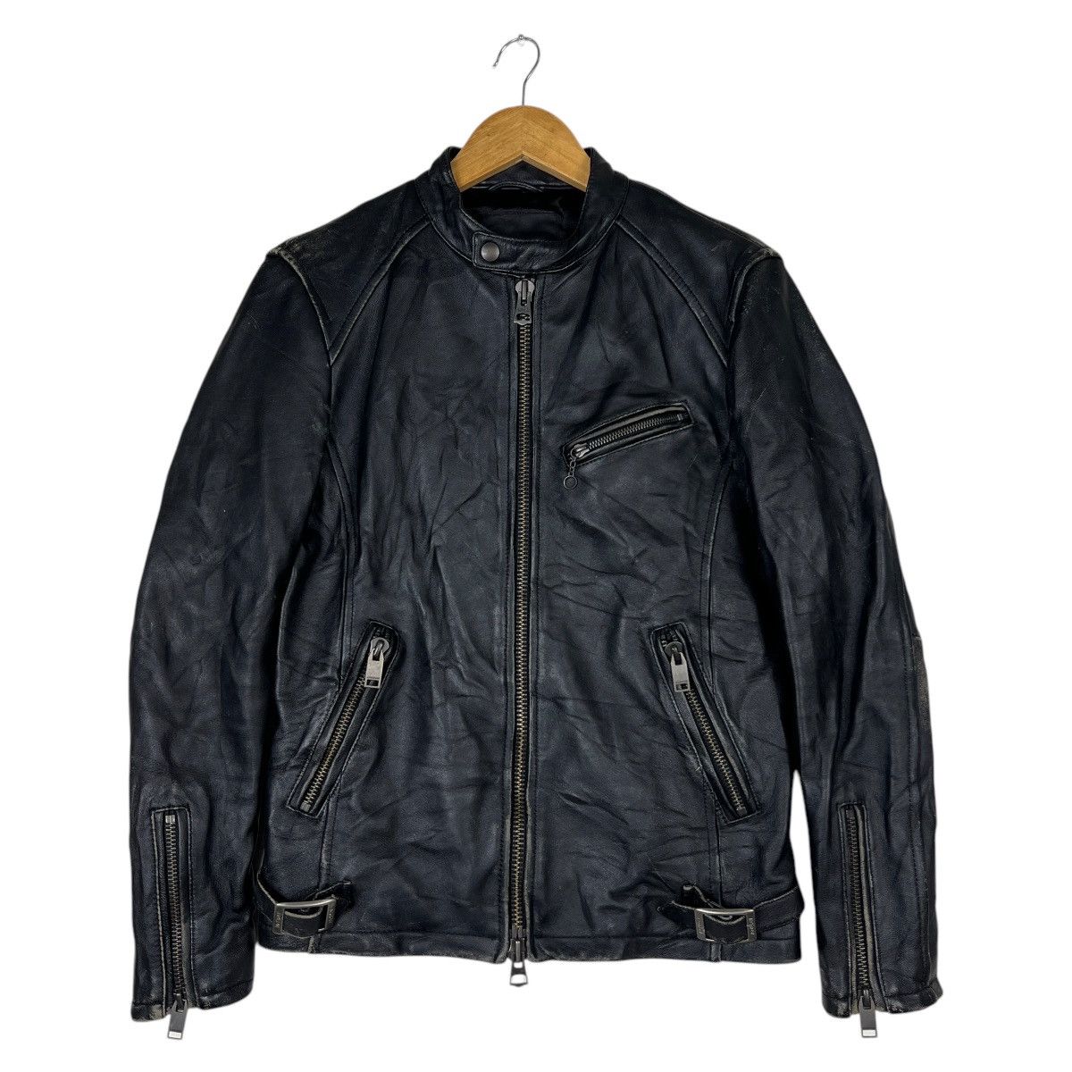 JACKROSE 💥 JACKROSE LEATHER MOTO RIDER JACKET Size US M / EU 48-50 / 2 - 3 Thumbnail