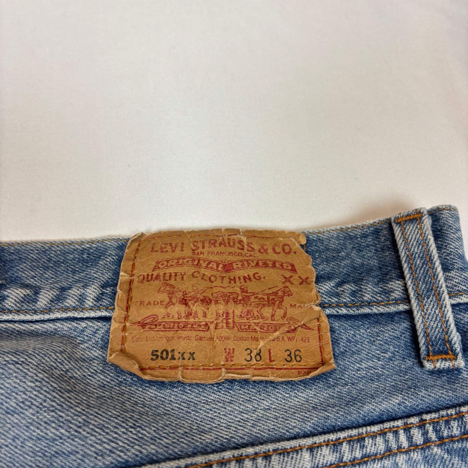 Levi's Vintage 90s Levi's 501 Straight Leg Jeans USA 35x28.5 Size US 35 - 4 Thumbnail