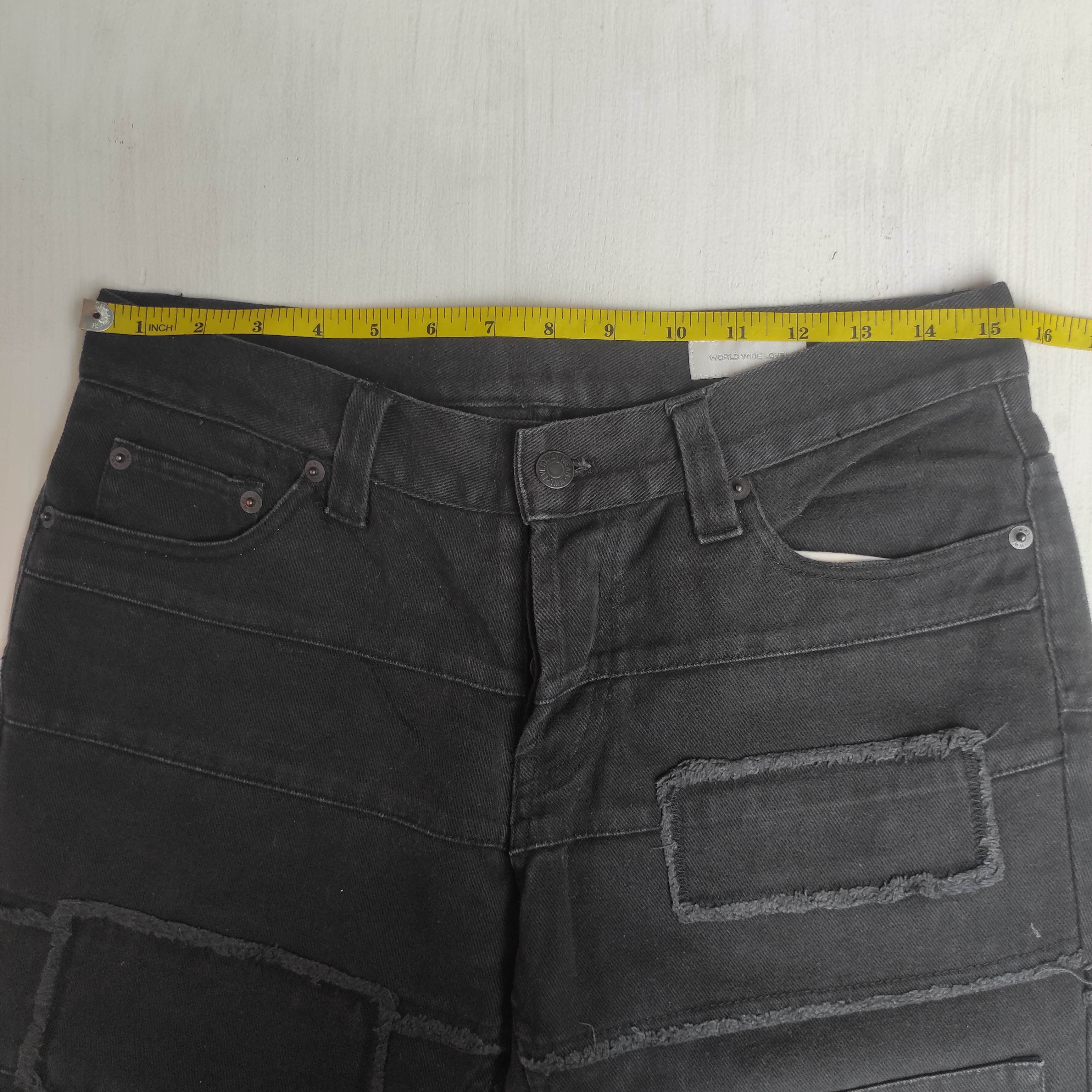 Hysteric Glamour Vintage World Wide Love Patchwork Hagi Denim Jeans Size US 30 / EU 46 - 14 Thumbnail