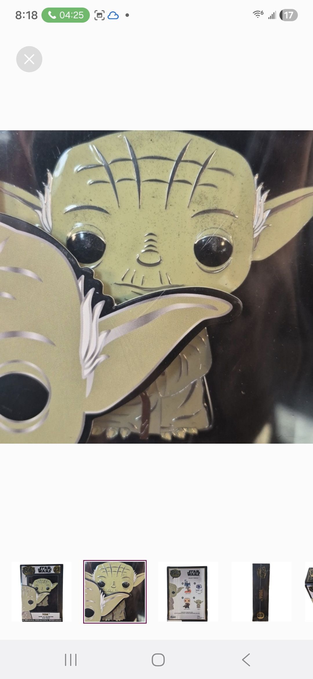 Other Funko × Star Wars POP PIN YODA Enamel Pin Size ONE SIZE - 2 Thumbnail