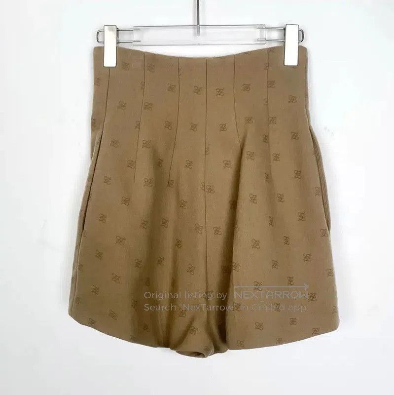 Fendi Fendi Brown Cotton Women's Shorts XS . Size 22" - 2 Thumbnail