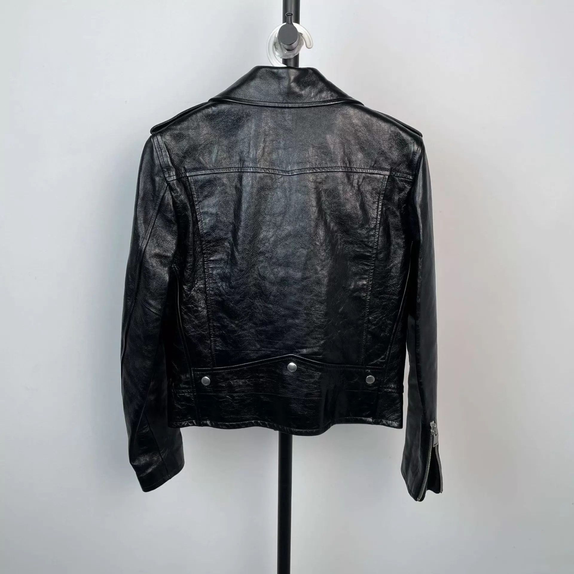 Saint Laurent Paris YSL black leather jacket Size XS / US 0-2 / IT 36-38 - 2 Thumbnail