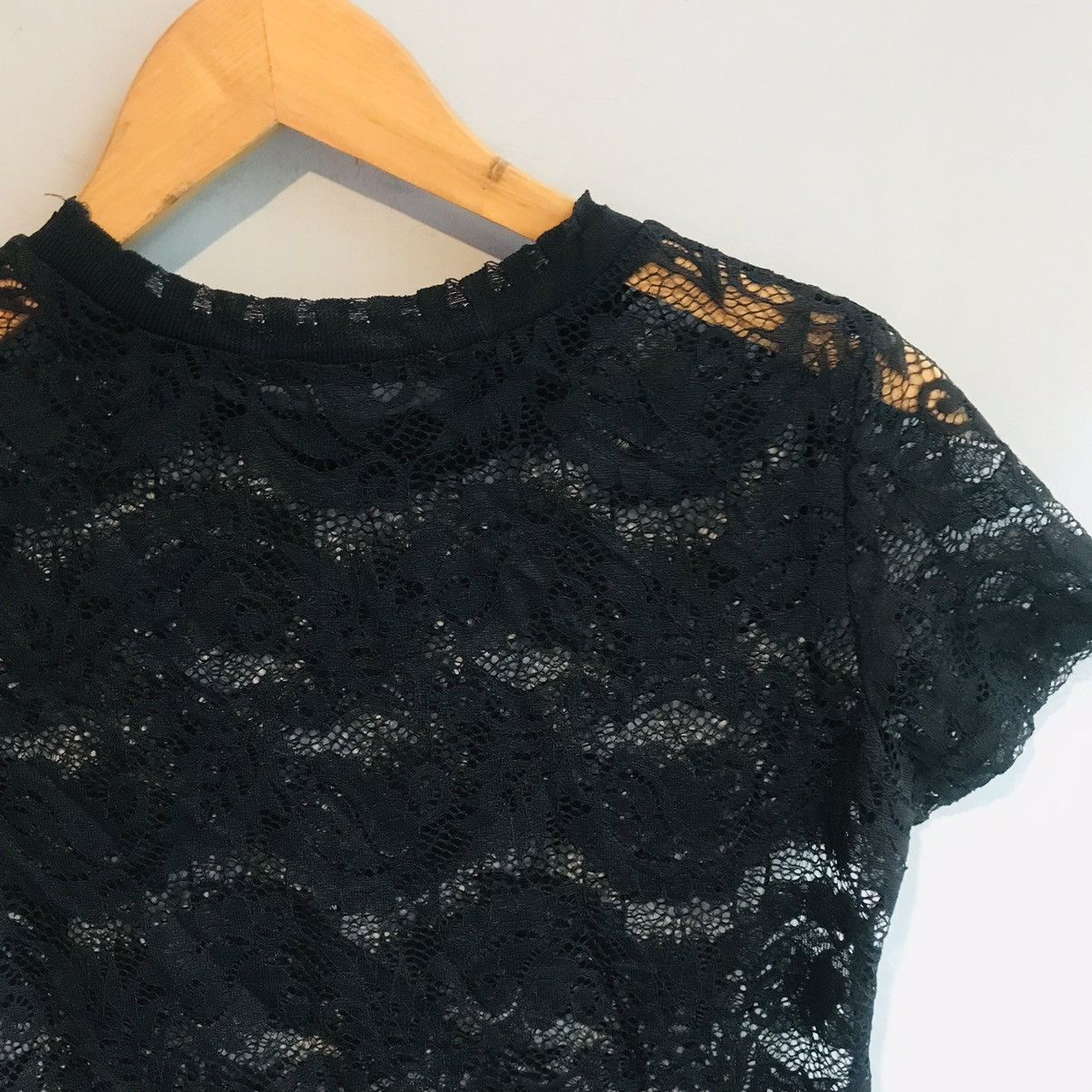 Japanese Brand Floral Lace Mesh Top Size L / US 10 / IT 46 - 7 Thumbnail