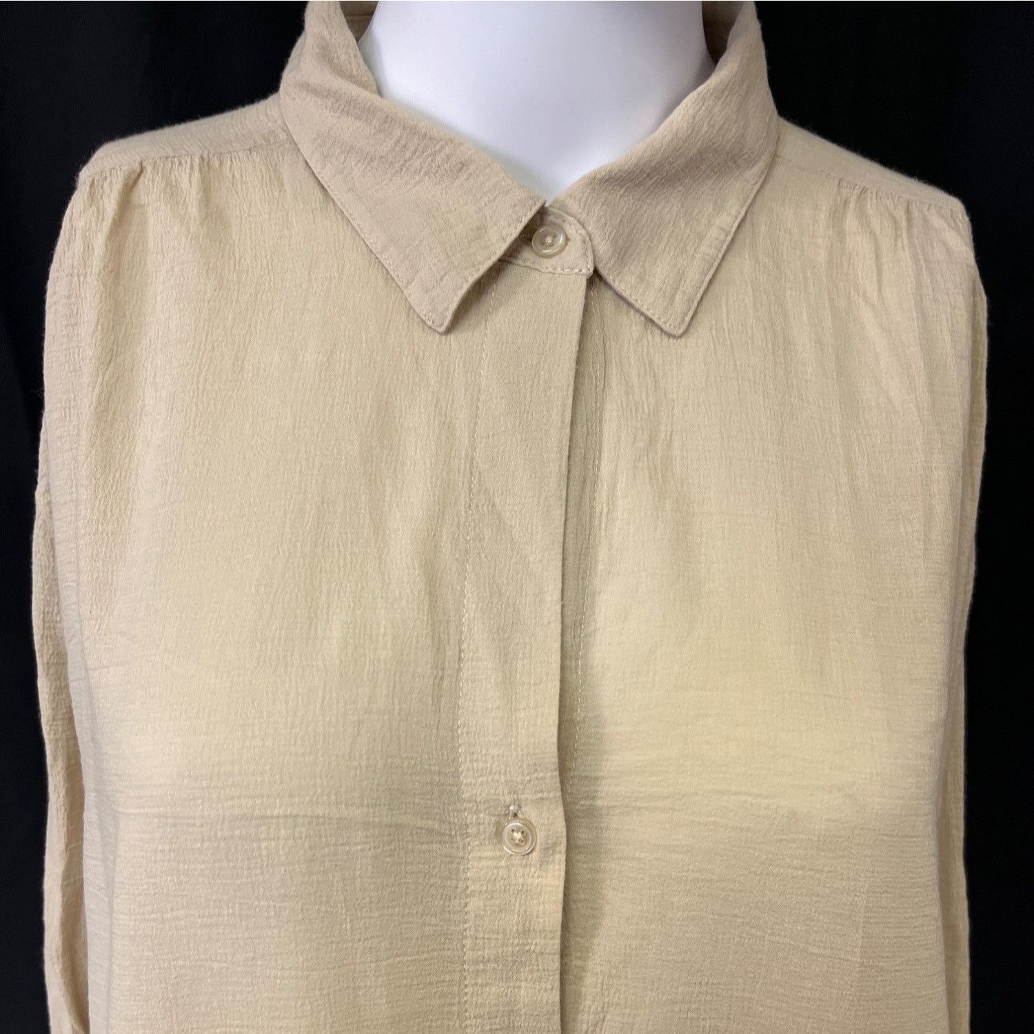 Banana Republic Banana Republic Women's Tan Oversized Shirt/Button Up SzM SK Size M / US 6-8 / IT 42-44 - 3 Thumbnail