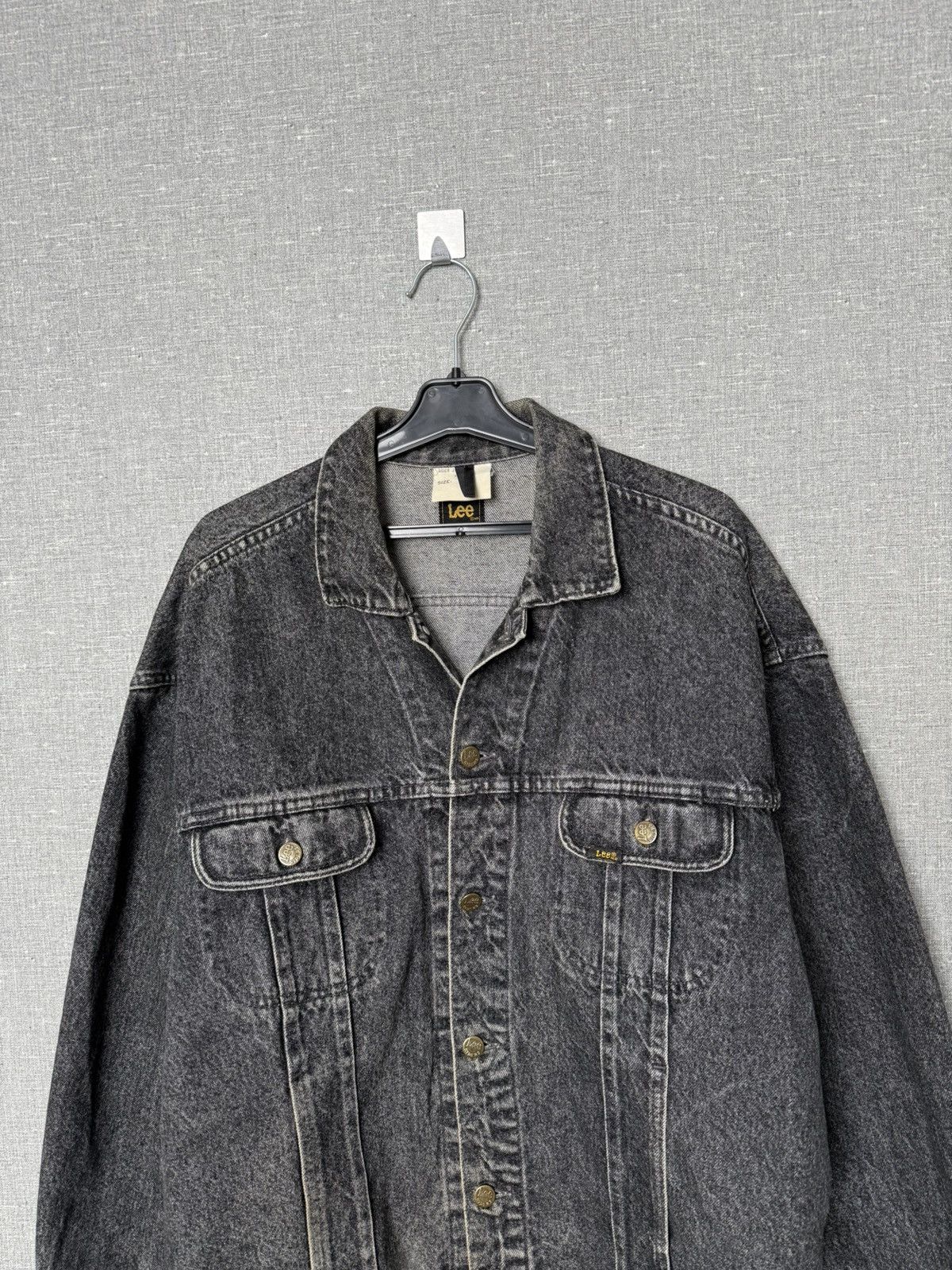 Lee Vintage 80s Lee Rider Graphite Denim Trucker Jacket Jean Size US L / EU 52-54 / 3 - 2 Thumbnail