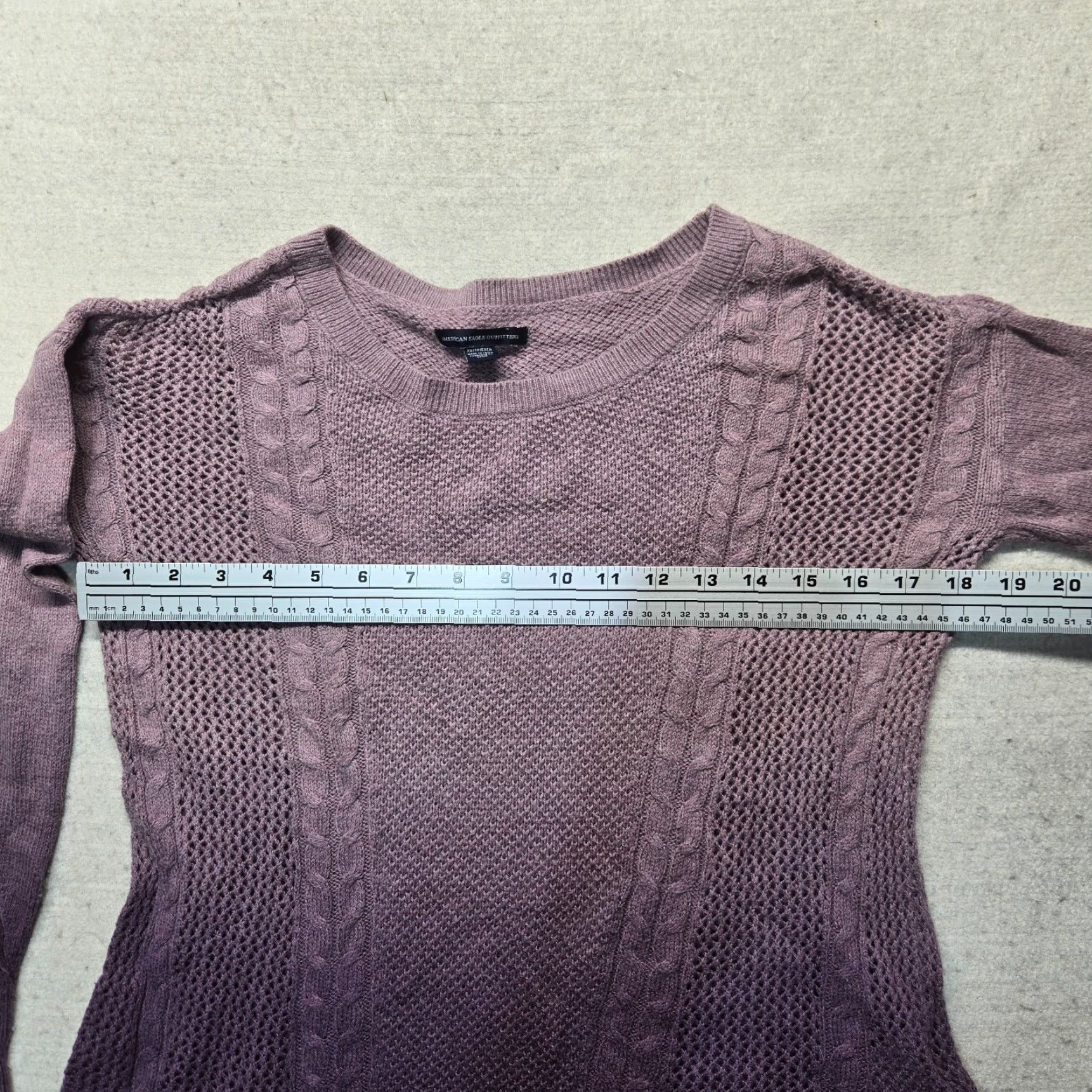American Eagle Outfitters American Eagle Purple Fade Lightweight Sweater Long Sleeve Adult XS Womens Size XS / US 0-2 / IT 36-38 - 4 Thumbnail