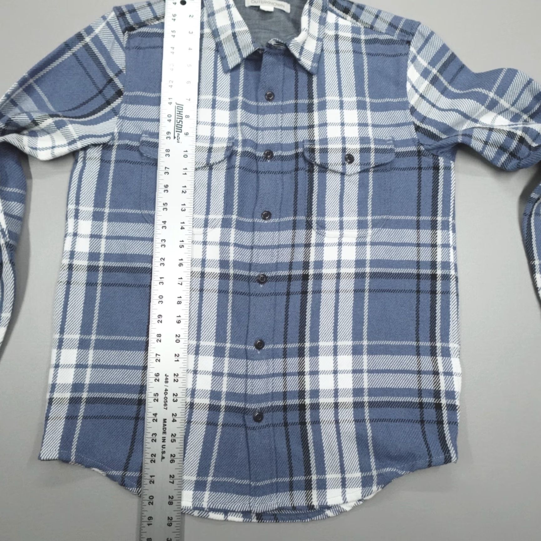 Outerknown Outerknown Blanket Shirt Plaid Button Up Men's Size S Organic Cotton Blue Twill Button-Up Casual, Workwear, Travel Mens Size US S / EU 44-46 / 1 - 6 Thumbnail