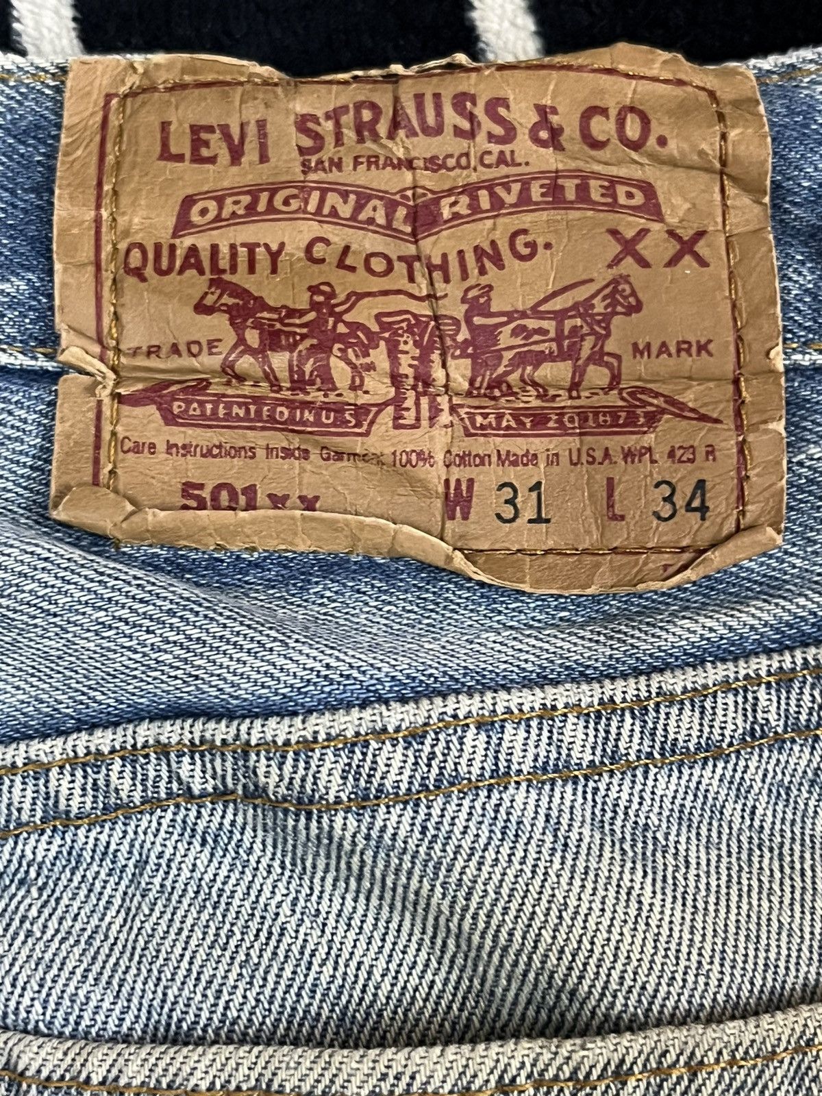 LVC × Levi's × Levi's Vintage Clothing Vintage Levi’s 501xx Mudwash Distressed Denim Size US 29 - 8 Thumbnail