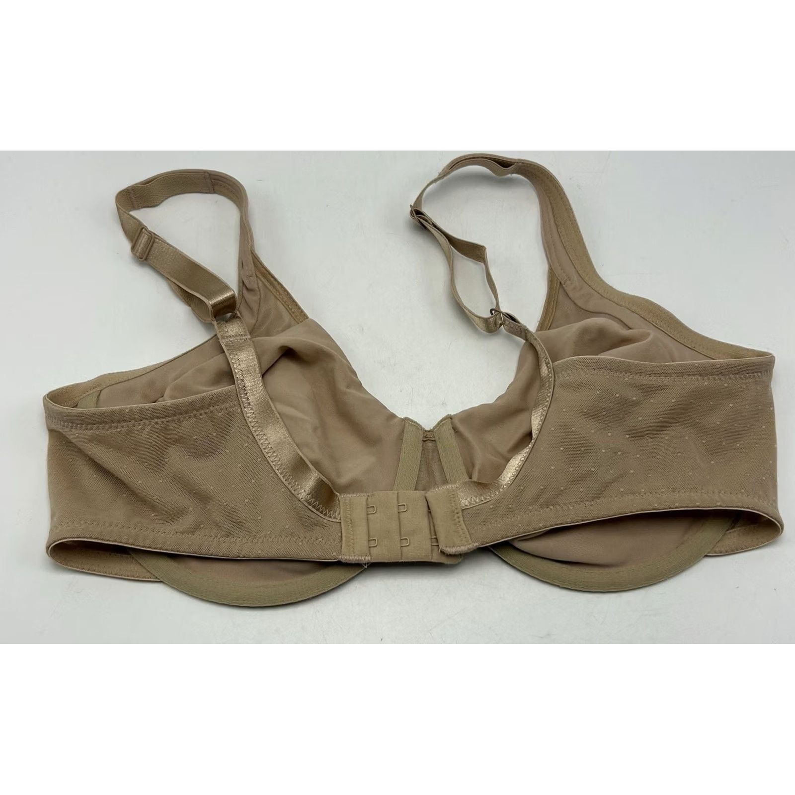 Vintage Wacoal Bra Womens 38D Balconette Underwired Unlined Retro Chic Beige 855139 Size ONE SIZE - 2 Thumbnail