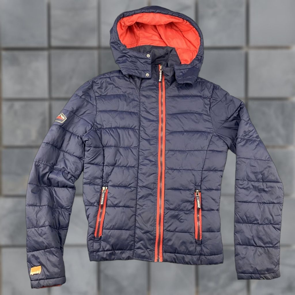 Superdry Superdry Jacket Mens Small Blue Fuji Double Zip Hooded Puffer Quilted Insulated Full Zip Size US S / EU 44-46 / 1 - 1 Thumbnail