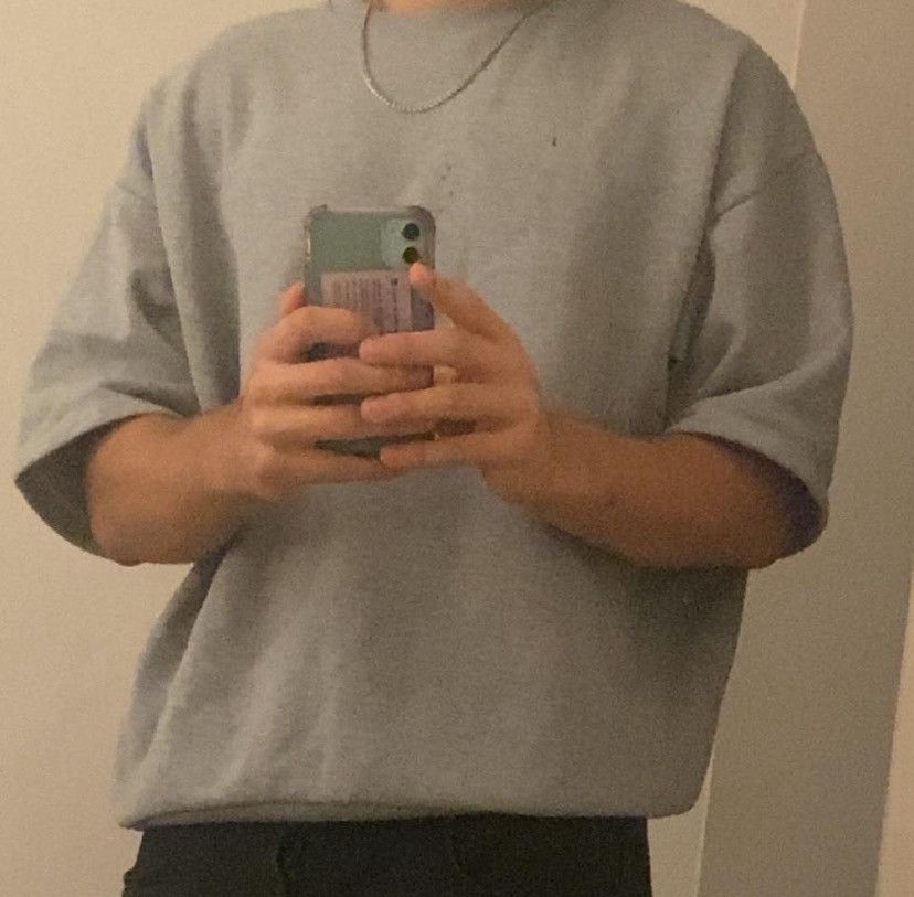 Asos Grey Box-fit crewneck sweatshirt Size US M / EU 48-50 / 2 - 1 Thumbnail