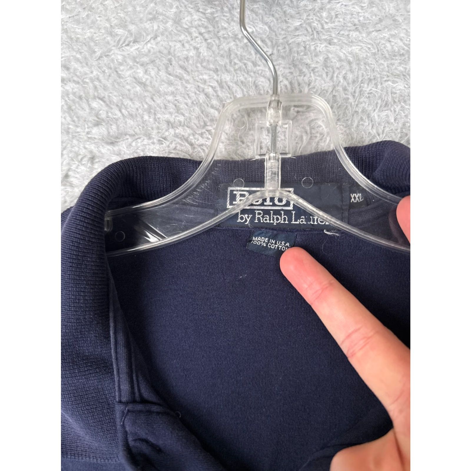 Ralph Lauren VINTAGE Polo Ralph Lauren Shirt 2XL Blue Polo Shirt Men Short Sleeve 100% Cotton Knit Embroidered Logo 80s Golf Mens Size US XXL / EU 58 / 5 - 7 Thumbnail