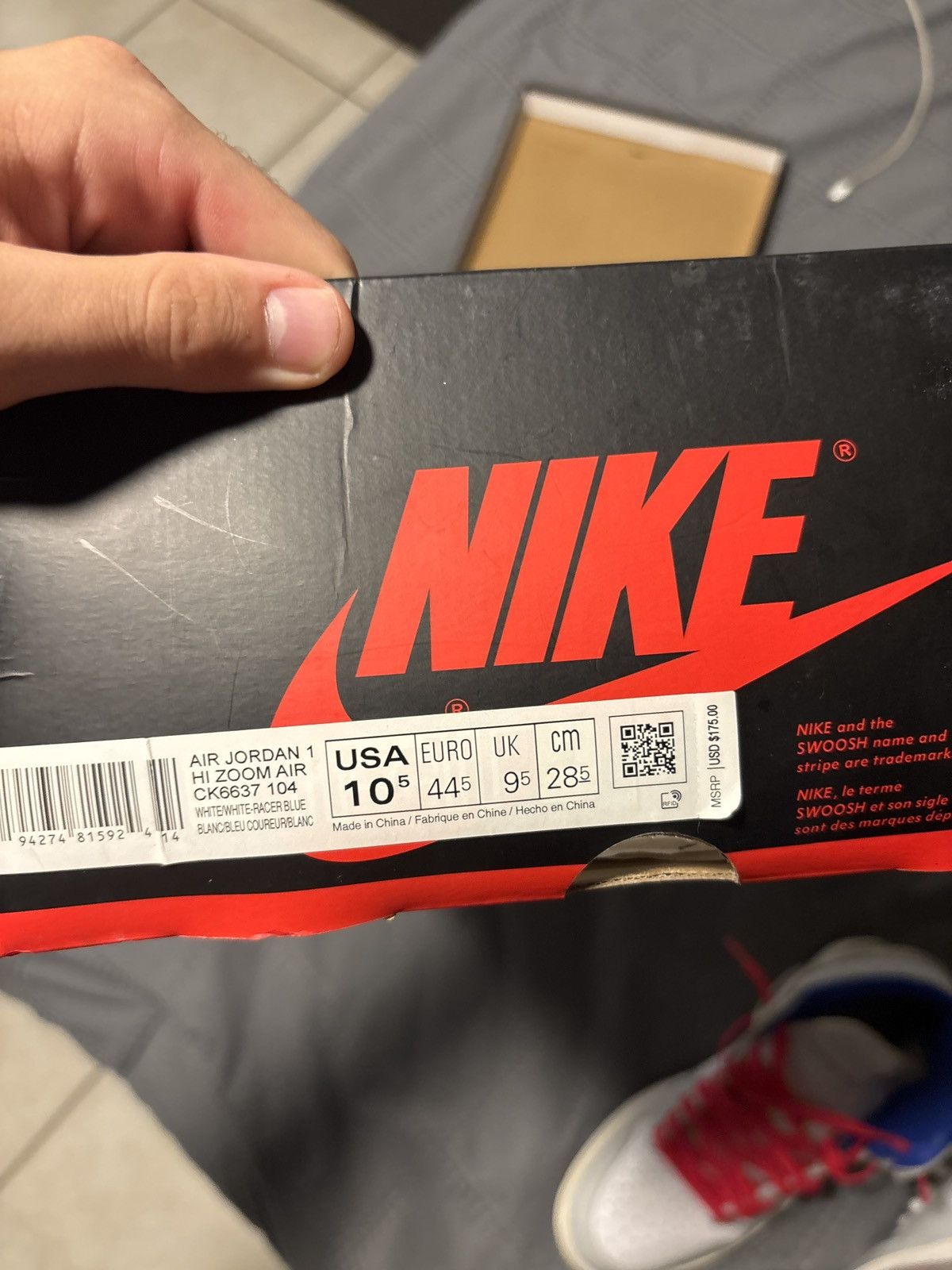 Nike jordan 1 retro high Zoom Racer blue Size US 10.5 / EU 43-44 - 6 Thumbnail