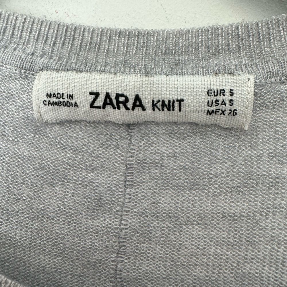 Zara Zara Knit SZ S grey lightweight sweater Size S / US 4 / IT 40 - 6 Thumbnail