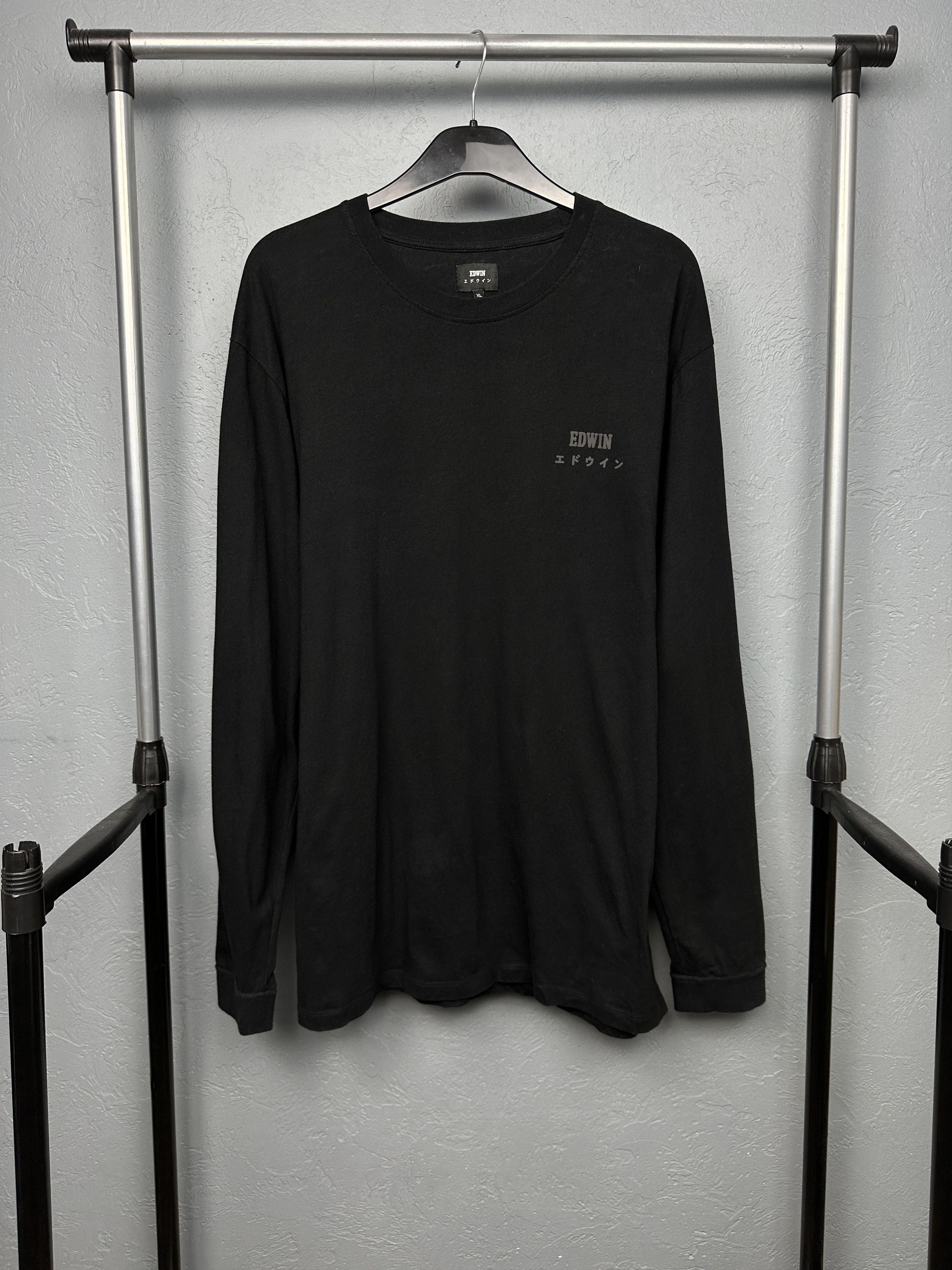 Edwin Edwin Mens Logo Chest Long Sleeve T-Shirt Size US XL / EU 56 / 4 - 1 Thumbnail