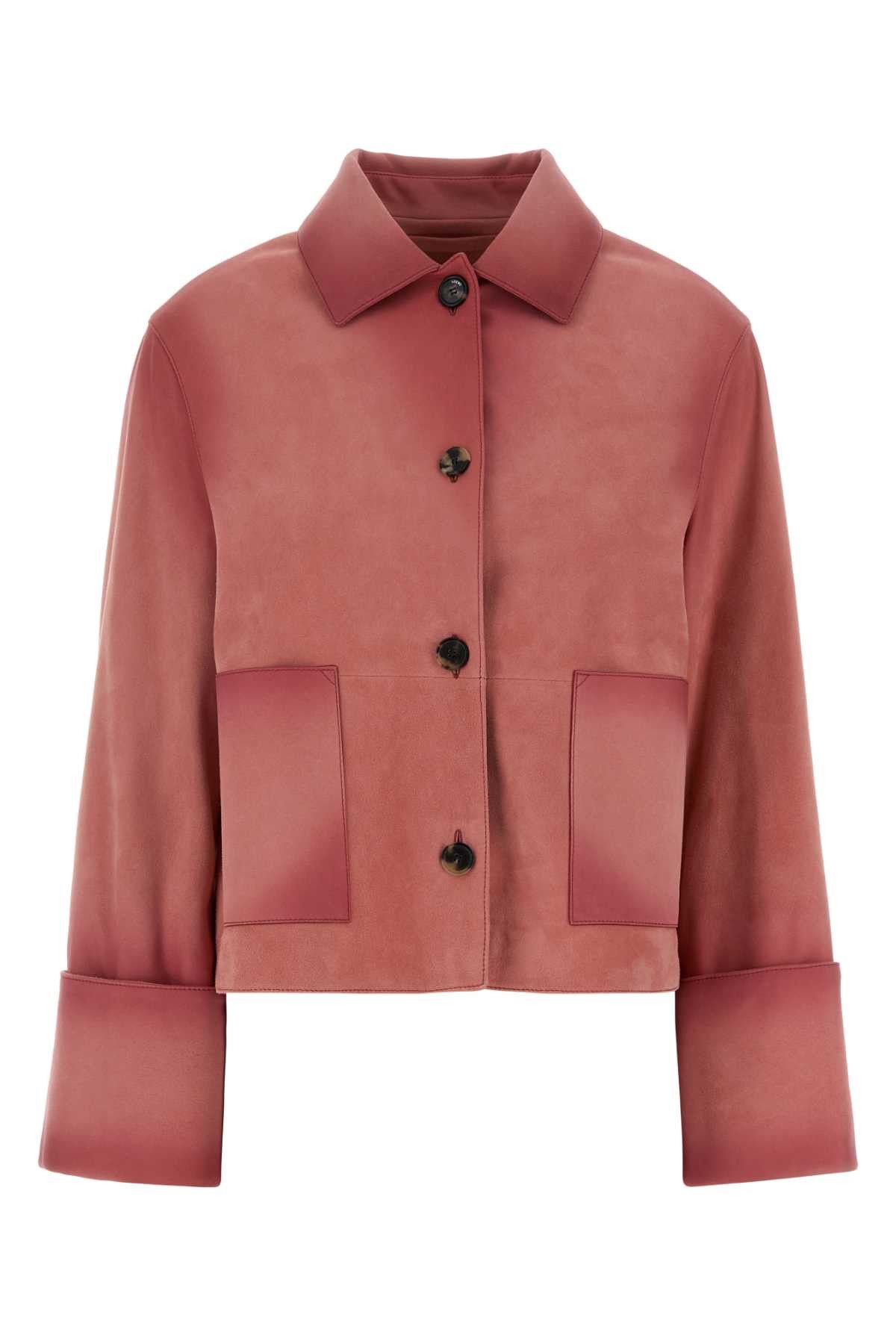 Loewe Pink Leather Jacket Size S / US 4 / IT 40 - 1 Thumbnail