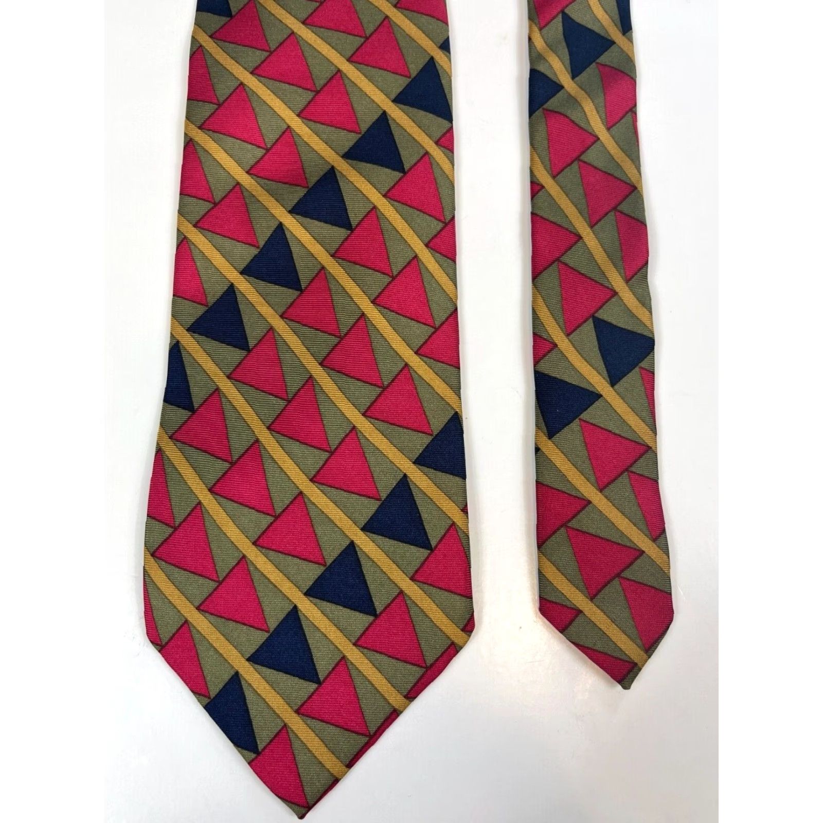 Vintage Barneys New York Silk Tie Geometric Made in Italy Silk Geometric Tie Mens Size ONE SIZE - 7 Thumbnail