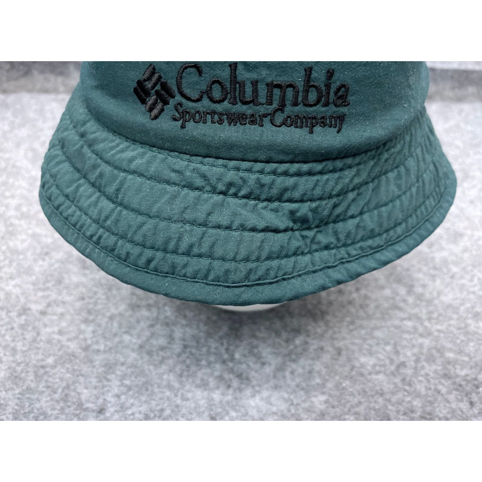 Vintage Columbia Bucket Hat Adult M Teal Cotton Poly Fleece Neck Flap Camp Made USA Unisex Adults Hat/Cap Fishing Outdoor Beach 90s Mens Size M / US 6-8 / IT 42-44 - 3 Thumbnail