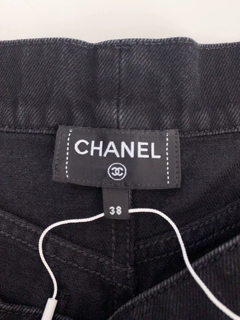 Chanel Chanel 22K black embossed jeans Size 42" / US 20 - 3 Thumbnail