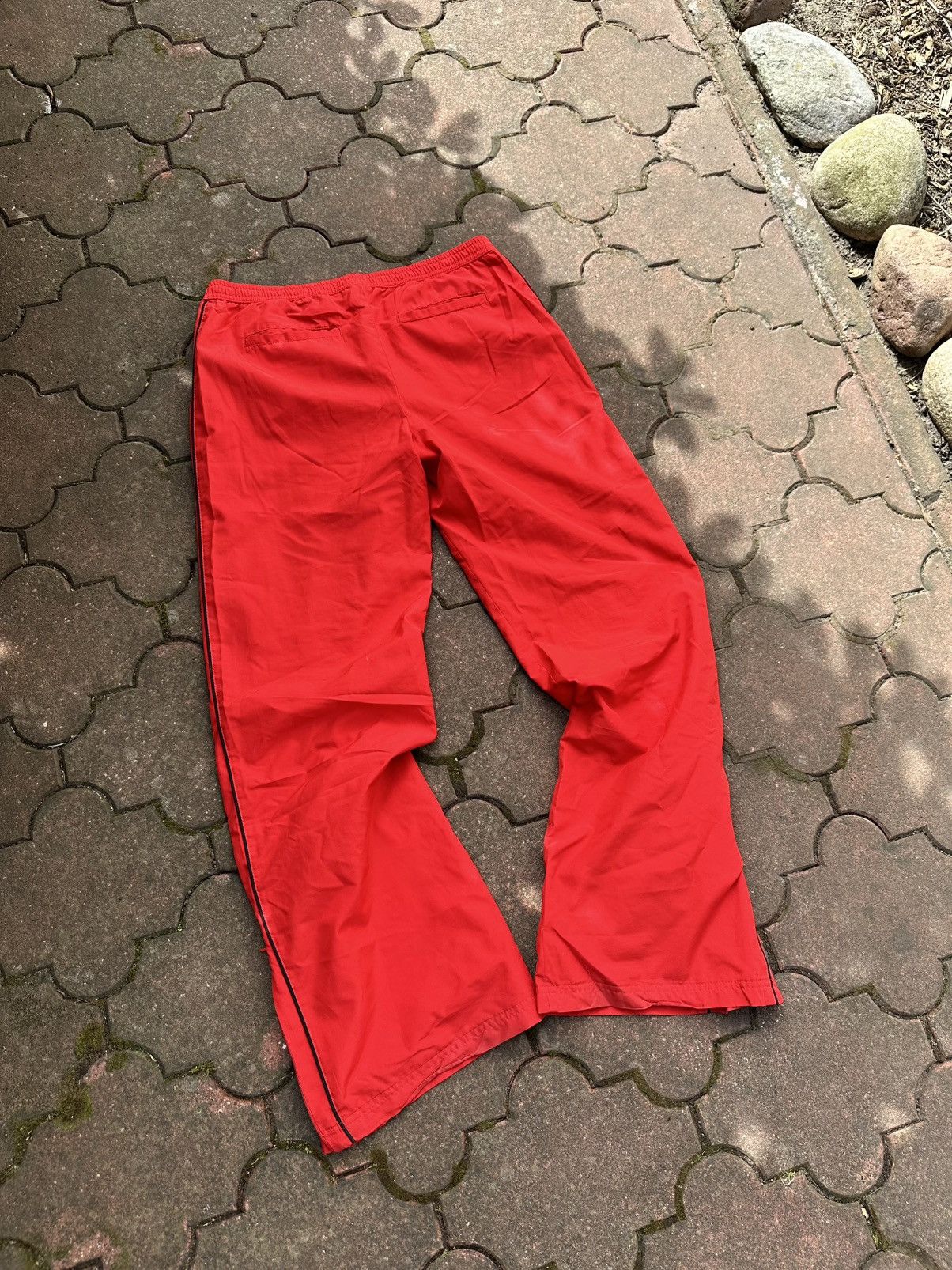 Nike × Vintage Vintage Nike Nylon Track Pants Striped 2000s Swoosh Joggers Size US 38 / EU 54 - 4 Thumbnail