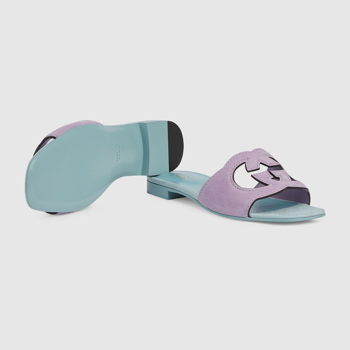 Gucci oc11z1025 Sandals With Interlocking G in Lilac Size US 9.5 / IT 39.5 - 6 Thumbnail