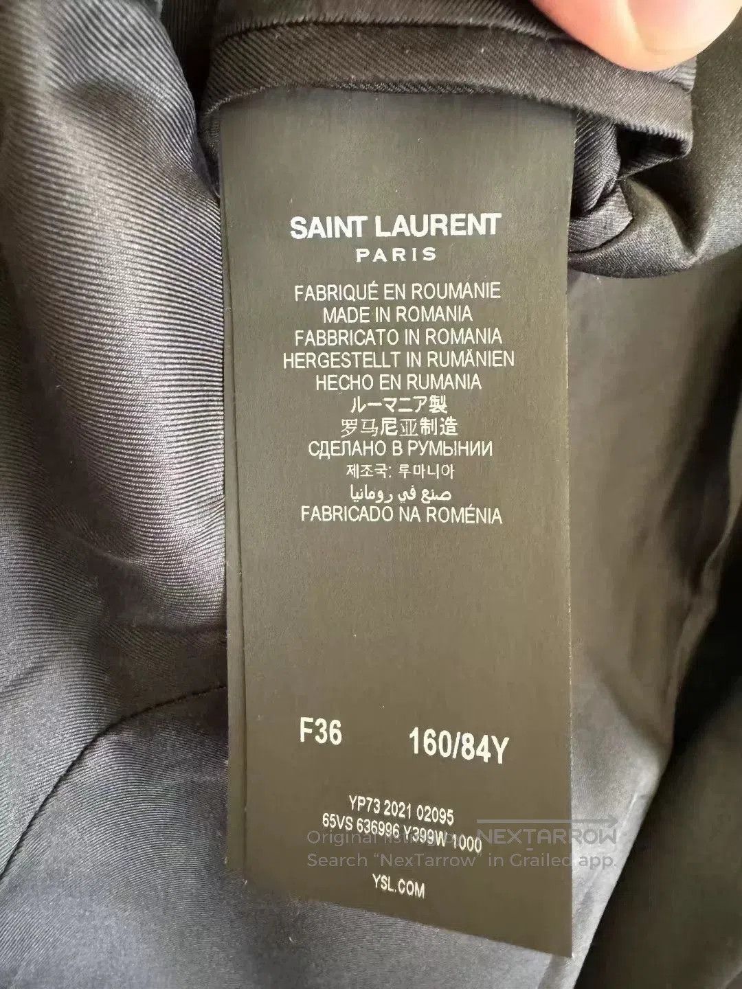Saint Laurent Paris Saint Laurent Women's Black Blazer. Size XS / US 0-2 / IT 36-38 - 4 Thumbnail