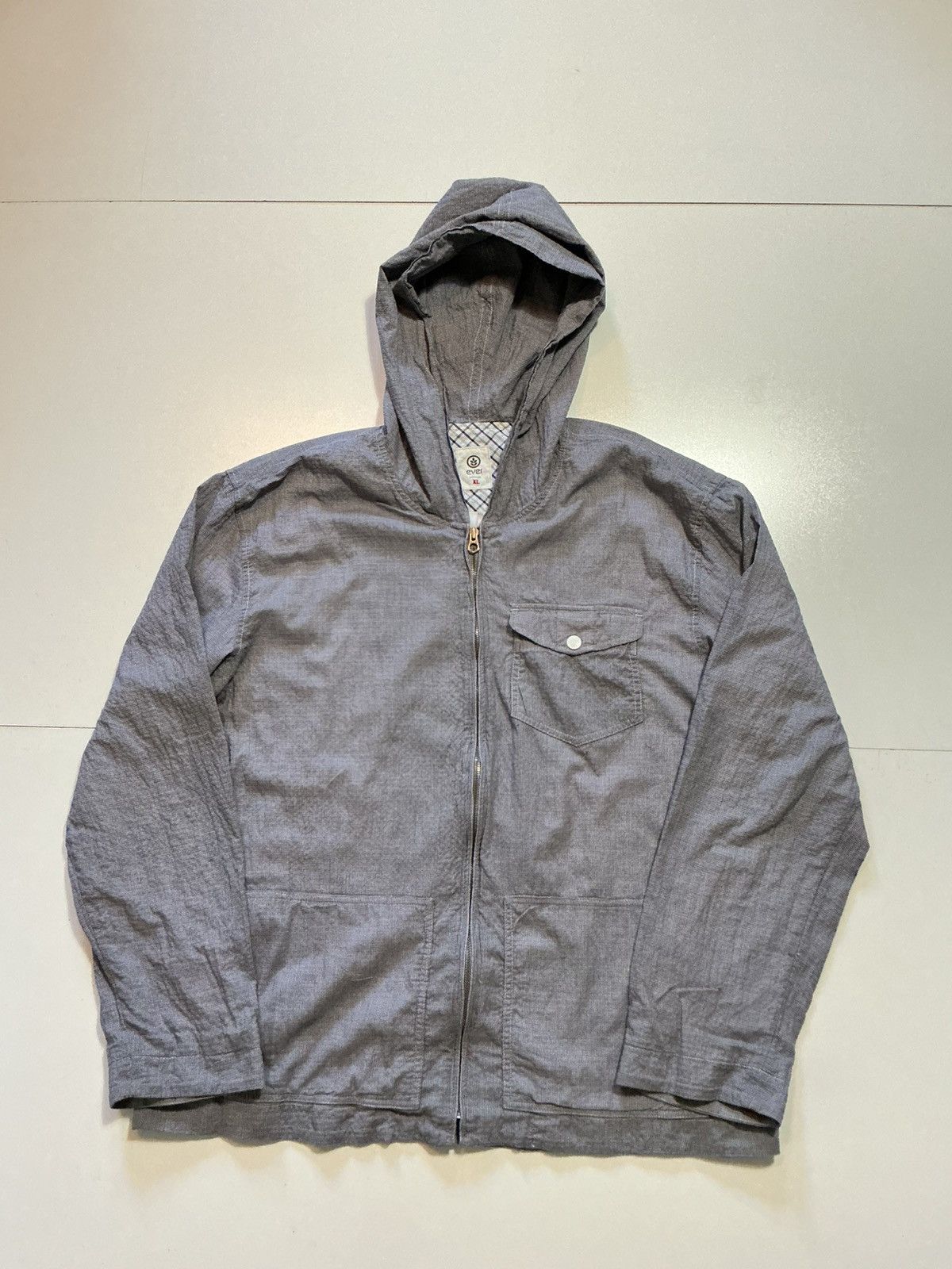 Ever Ever Brand Made In USA Houndstooth Zip Hooded Pocket Jacket Size US XL / EU 56 / 4 - 1 Thumbnail