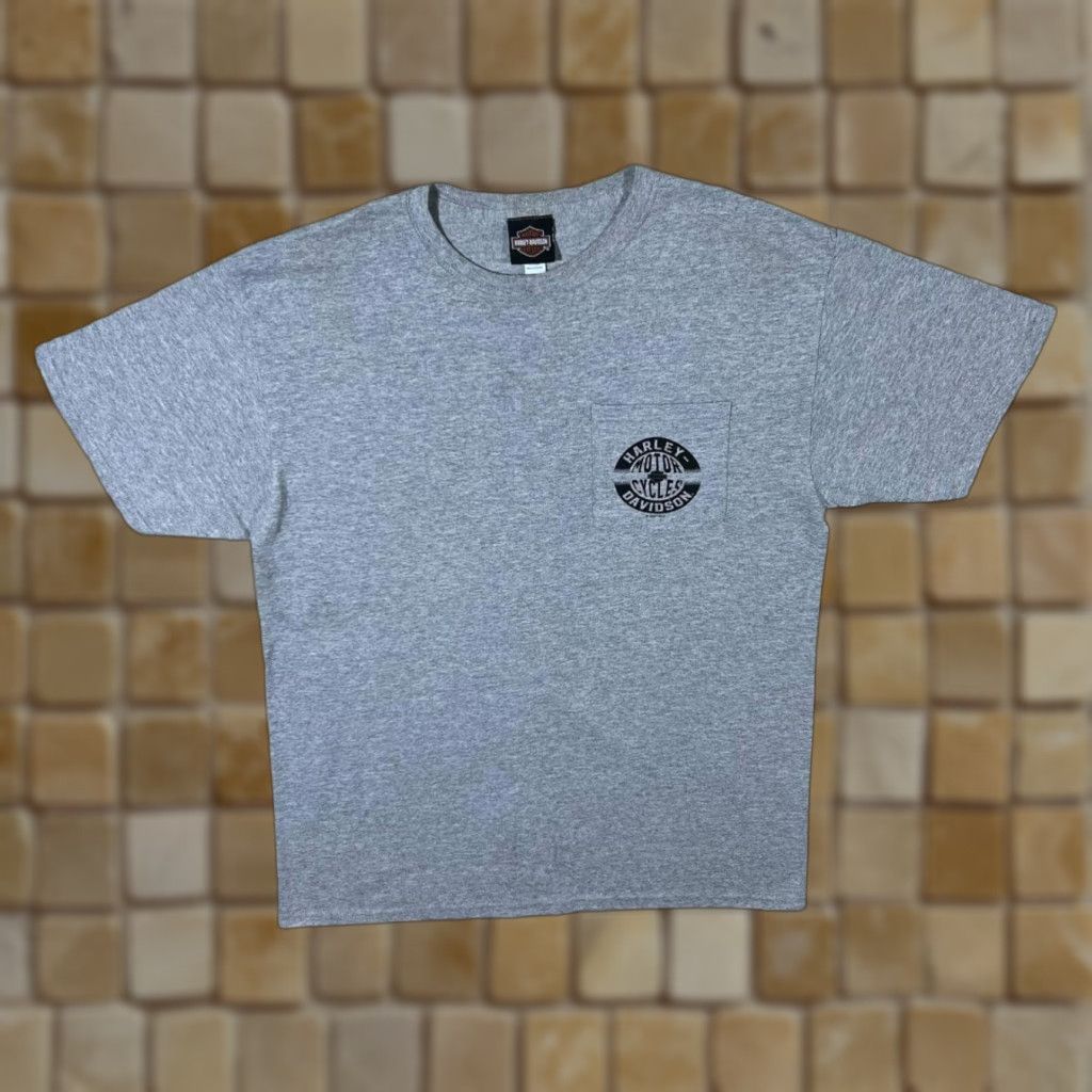 Harley Davidson Harley-Davidson Motorcycles (2021) "San Diego" USA Biker Grey Pocket T-Shirt Large Size US L / EU 52-54 / 3 - 1 Thumbnail