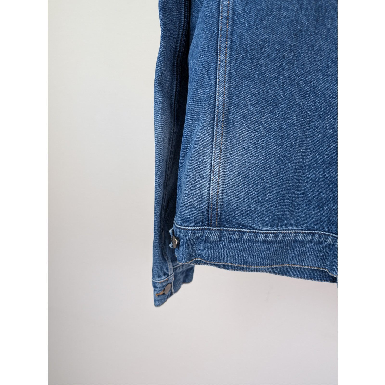 Palm Angels o1rshd1 Indigo Track Denim Jacket in Light Blue / White Size US XXL / EU 58 / 5 - 15 Thumbnail