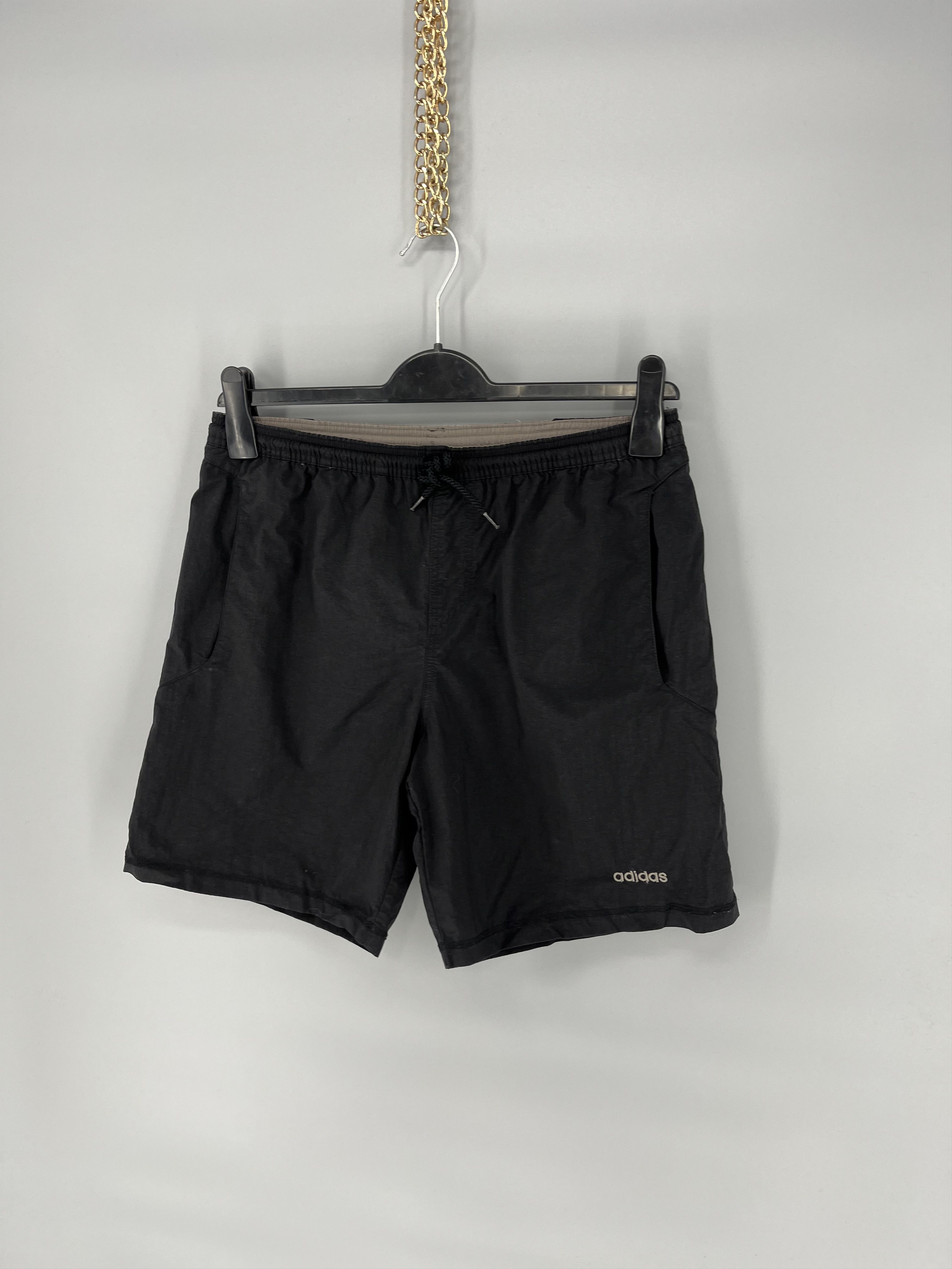 Adidas 90s Vintage Adidas Nylon Swim Beach Shorts Black Size US 32 / EU 48 - 3 Thumbnail