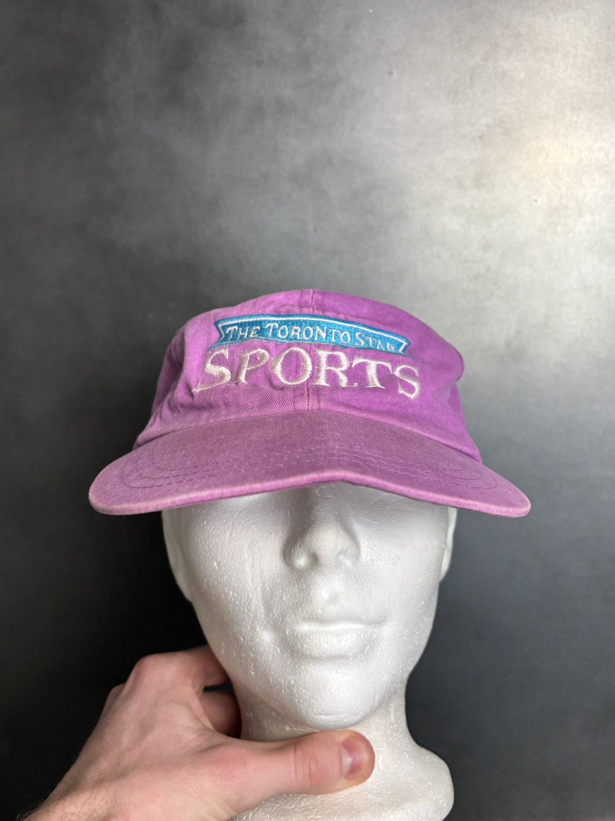 Vintage 1990s Strapback Cap Faded Long Brim Vintage Toronto Star 90s Size ONE SIZE - 3 Thumbnail