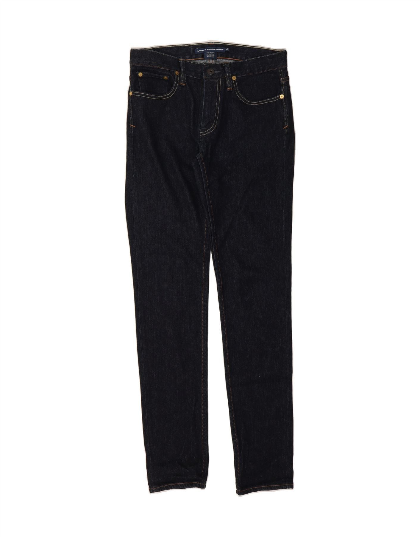 Ralph Lauren Womens Skinny Jeans W27 L32 Navy Blue Cotton Size 42" / US 20 - 1 Thumbnail