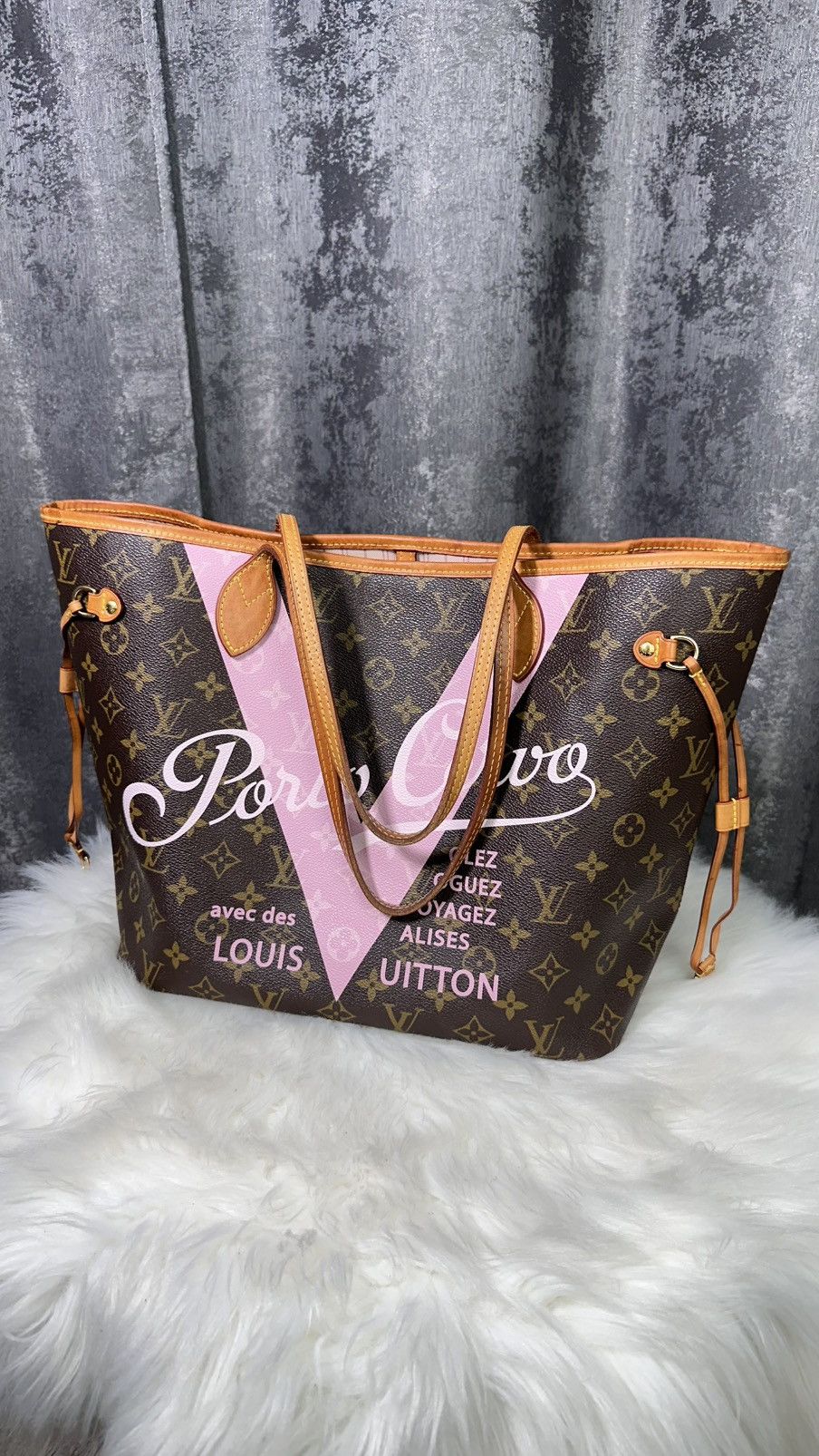 Designer × Louis Vuitton Louis Vuitton LIMITED EDITION V Neverfull bag ballerine rose Size ONE SIZE - 20 Thumbnail