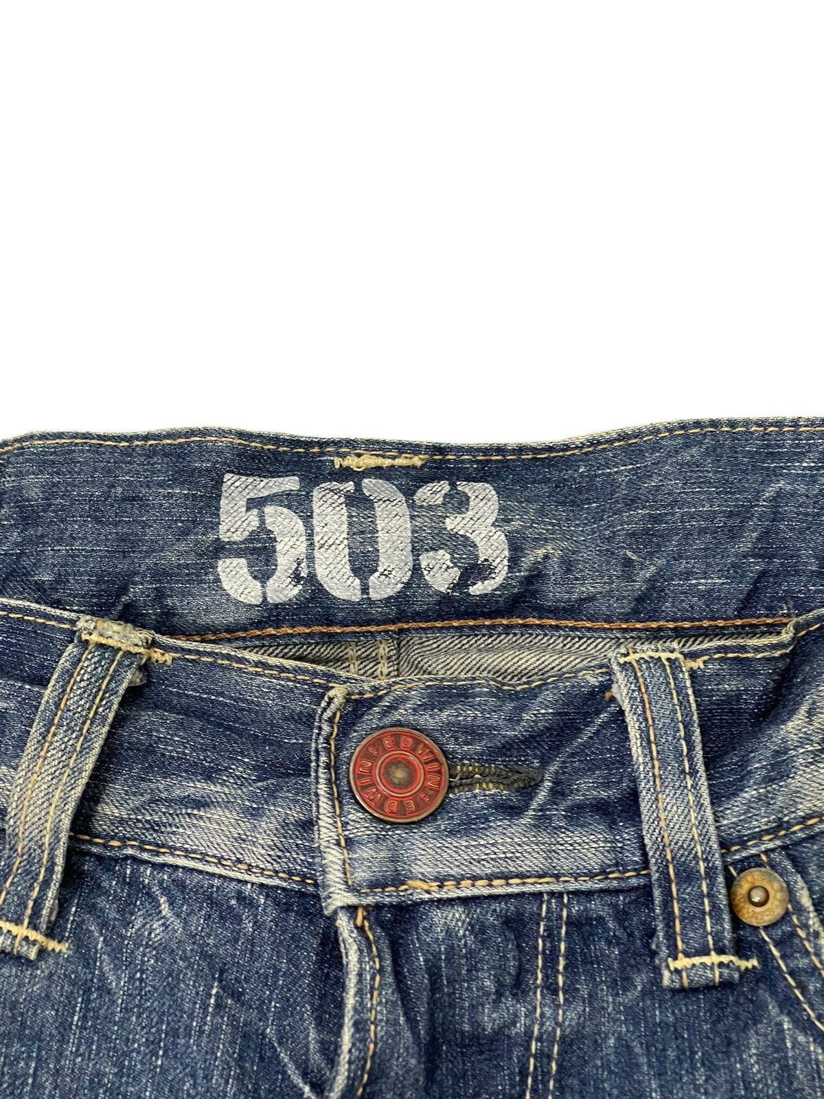 Edwin Distress Jeans Edwin 503 Faded Paint Splash Regular 7🟦5 Size US 34 / EU 50 - 10 Thumbnail