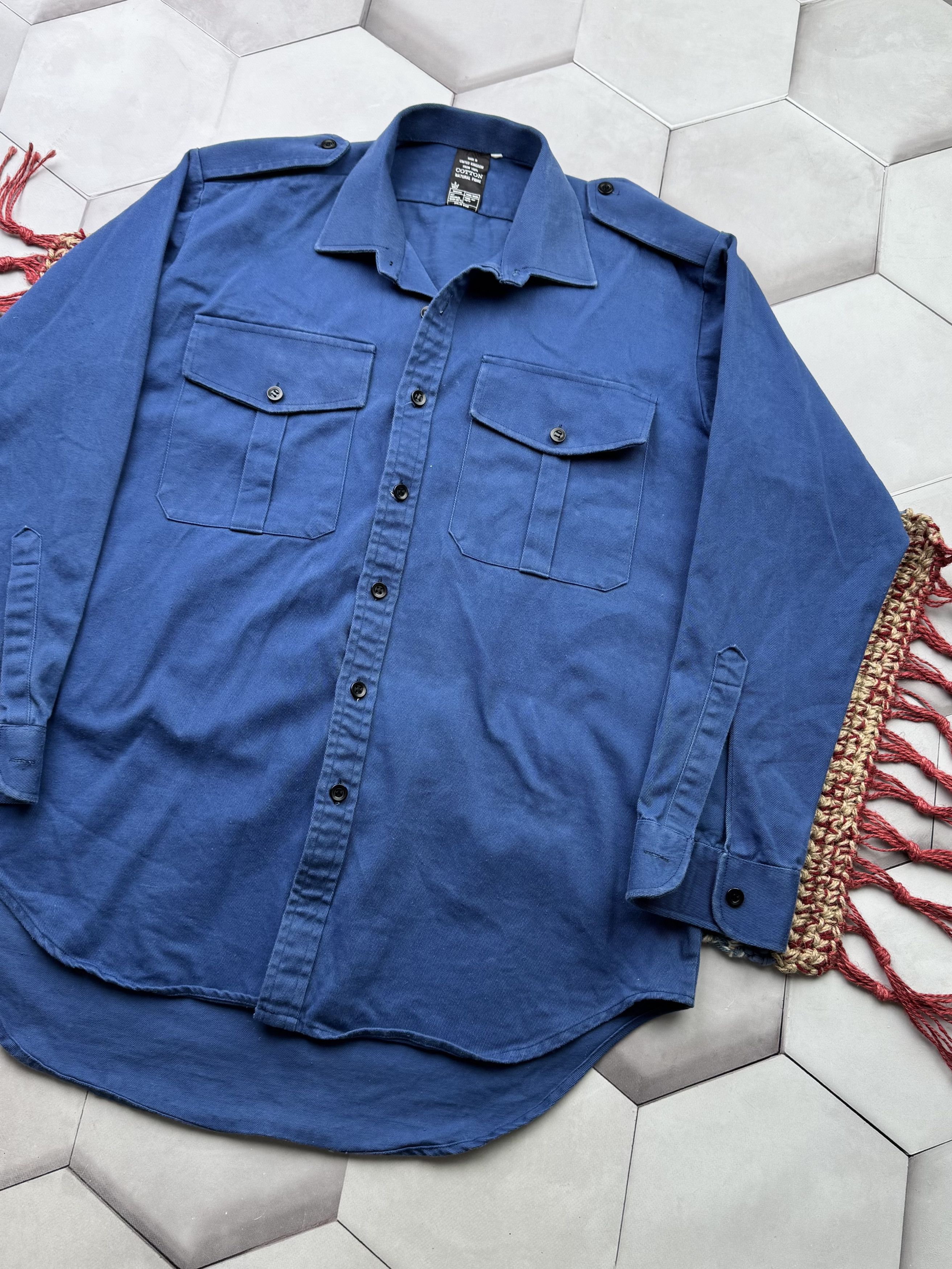 Japanese Brand Vintage Work Shirt (E4) Size US L / EU 52-54 / 3 - 3 Thumbnail