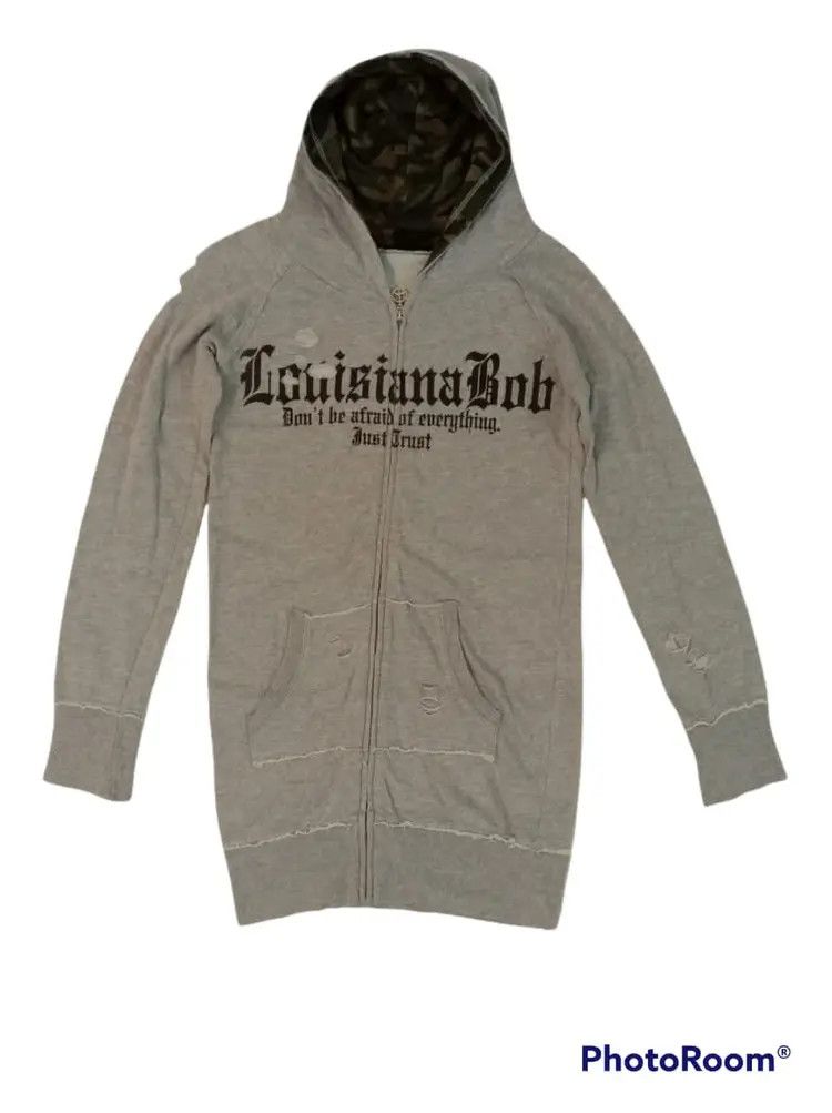 Japanese Brand BONA DEA DISTRESSED DESIGN LONG CAMOO HOODIE SWEATER Size M / US 6-8 / IT 42-44 - 24 Thumbnail