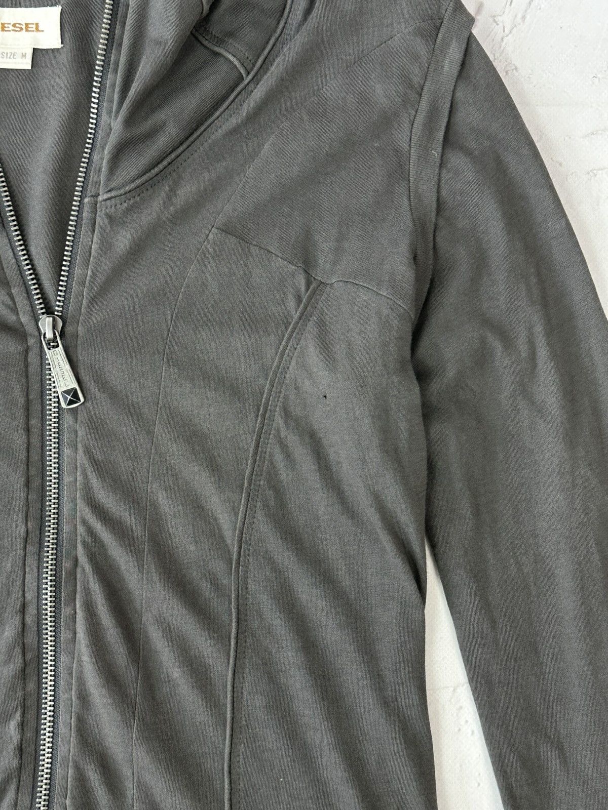 Diesel Vintage Y2K Diesel Full Zip Grey Dress Size M / US 6-8 / IT 42-44 - 7 Thumbnail