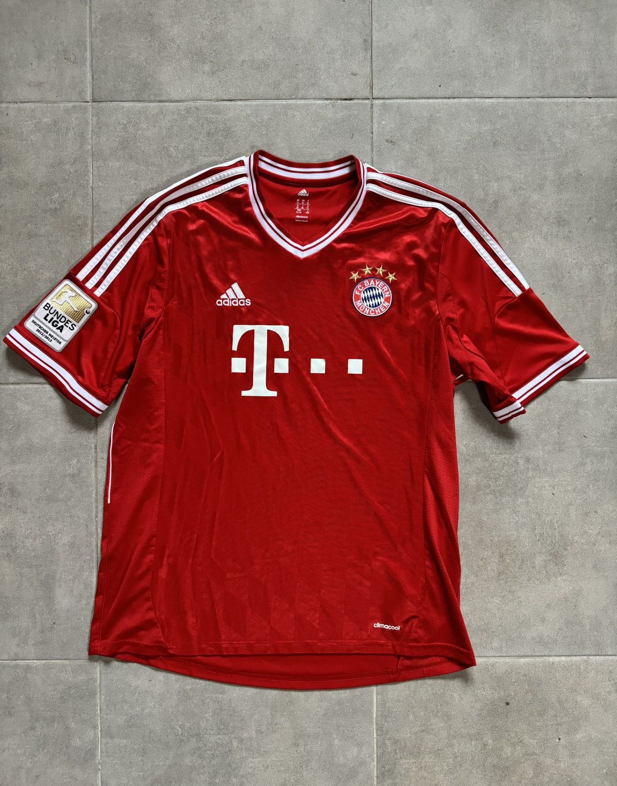 Adidas 2012 Adidas Bayern Munchen red soccer jersey bundesliga Size US XL / EU 56 / 4 - 10 Thumbnail