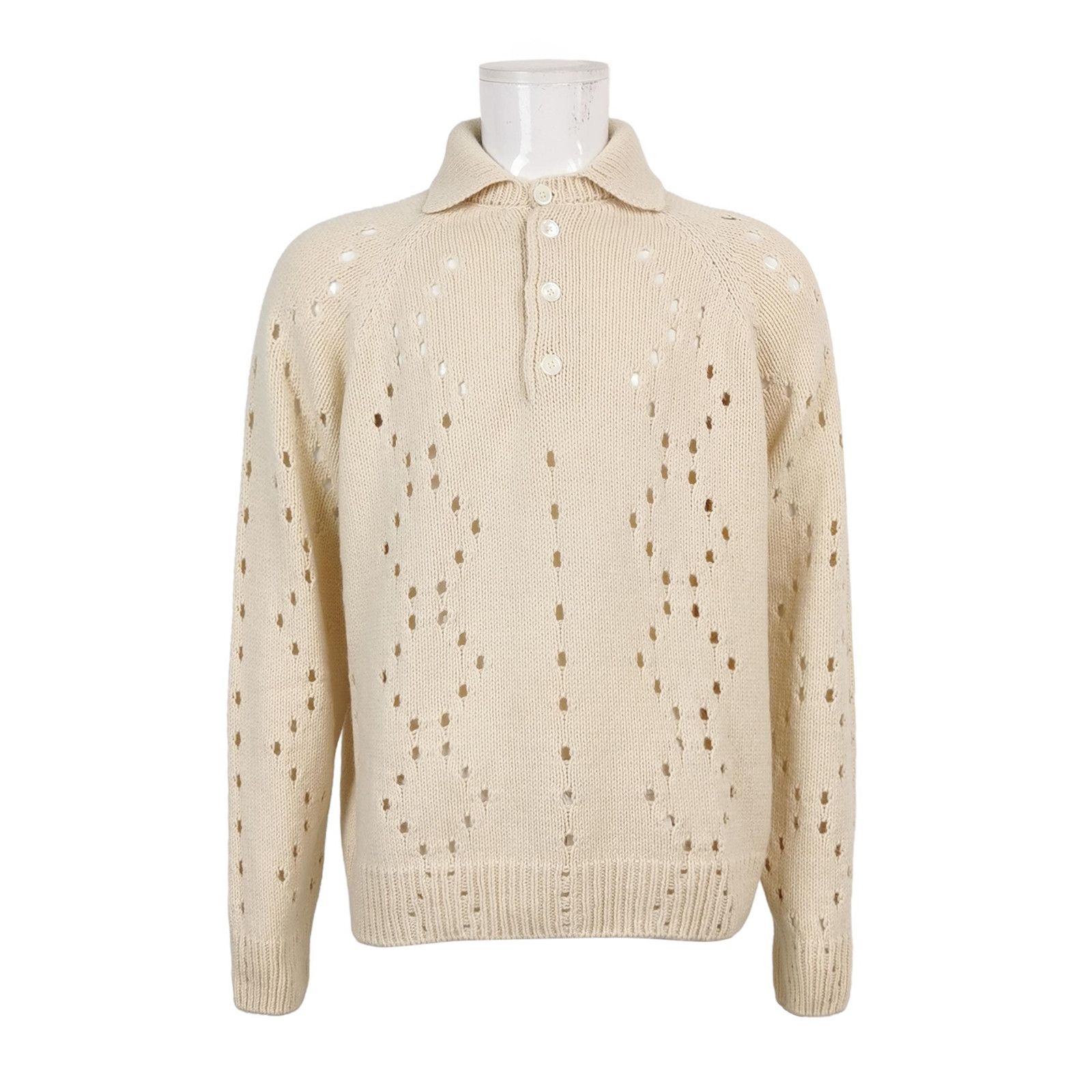 Givenchy Givenchy Alpaca Yak Wool Blend Lapel Sweater L Size US L / EU 52-54 / 3 - 1 Thumbnail