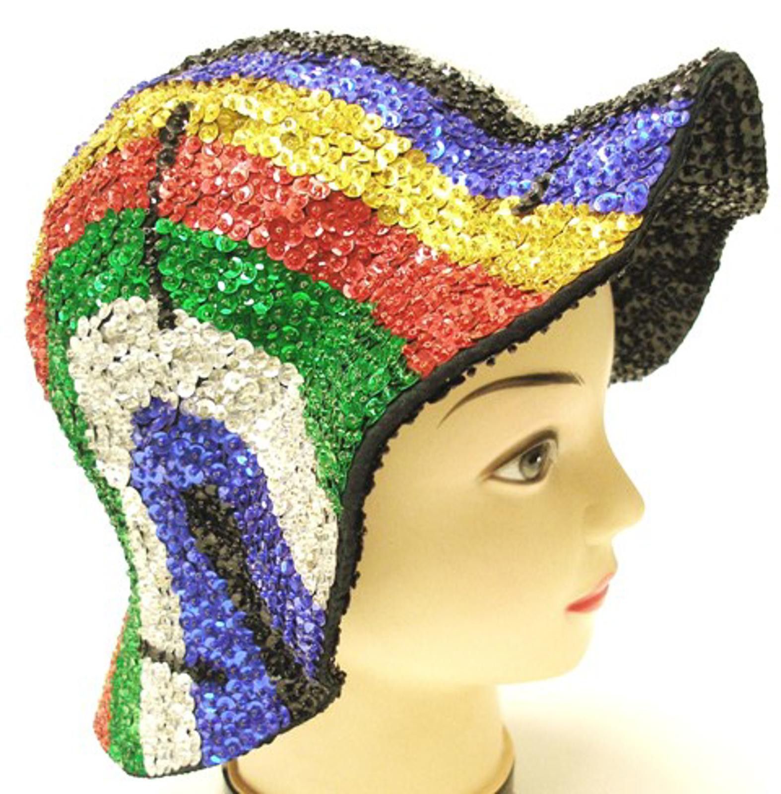 Designer Sequin Flipper Hat Rainbow Zig-Zag Size ONE SIZE - 1 Preview