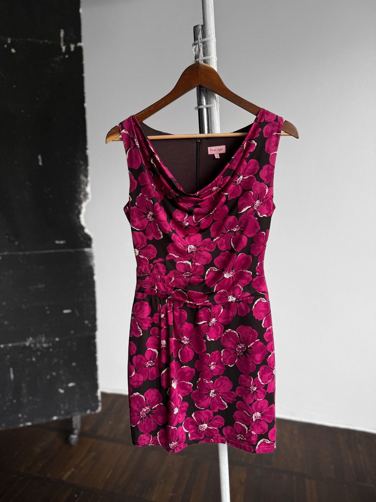 Designer Phase Eight Womens Floral Cowl Neck Sleeveless Sheath Dress Size S / US 4 / IT 40 - 1 Thumbnail