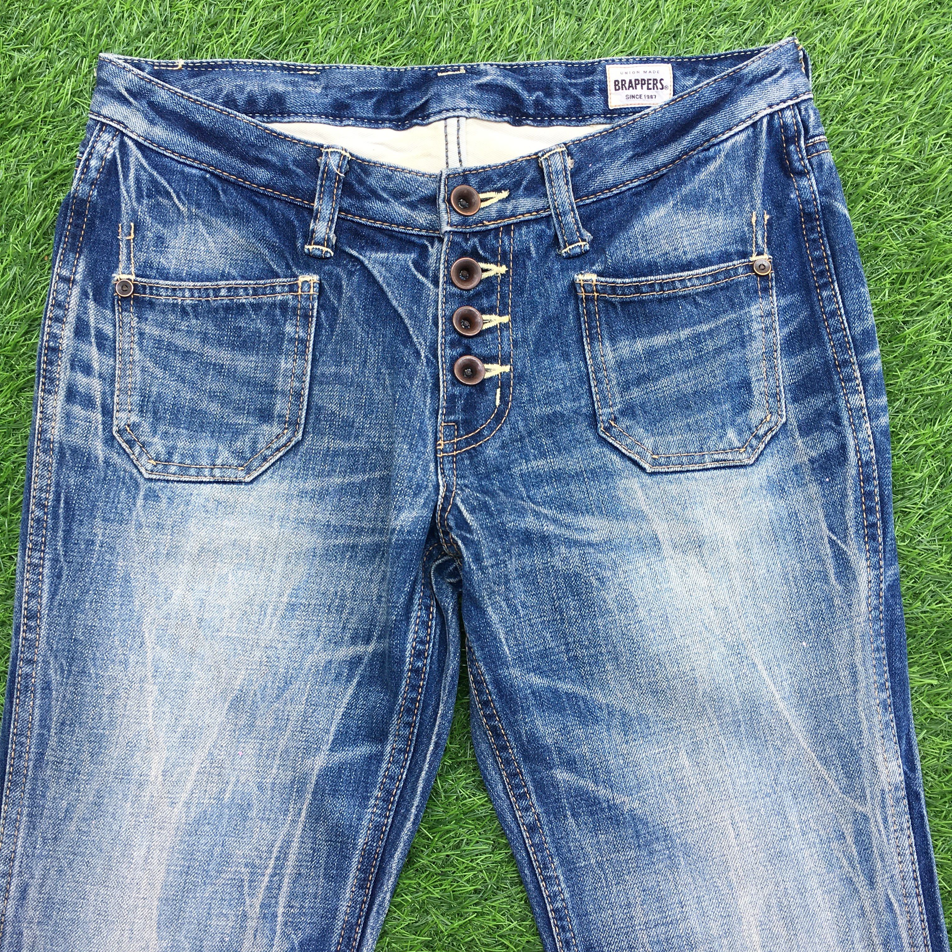 Japanese Brand Low Rise Distressed Bootcut Jeans #D1356 Size US 28 / EU 44 - 3 Thumbnail
