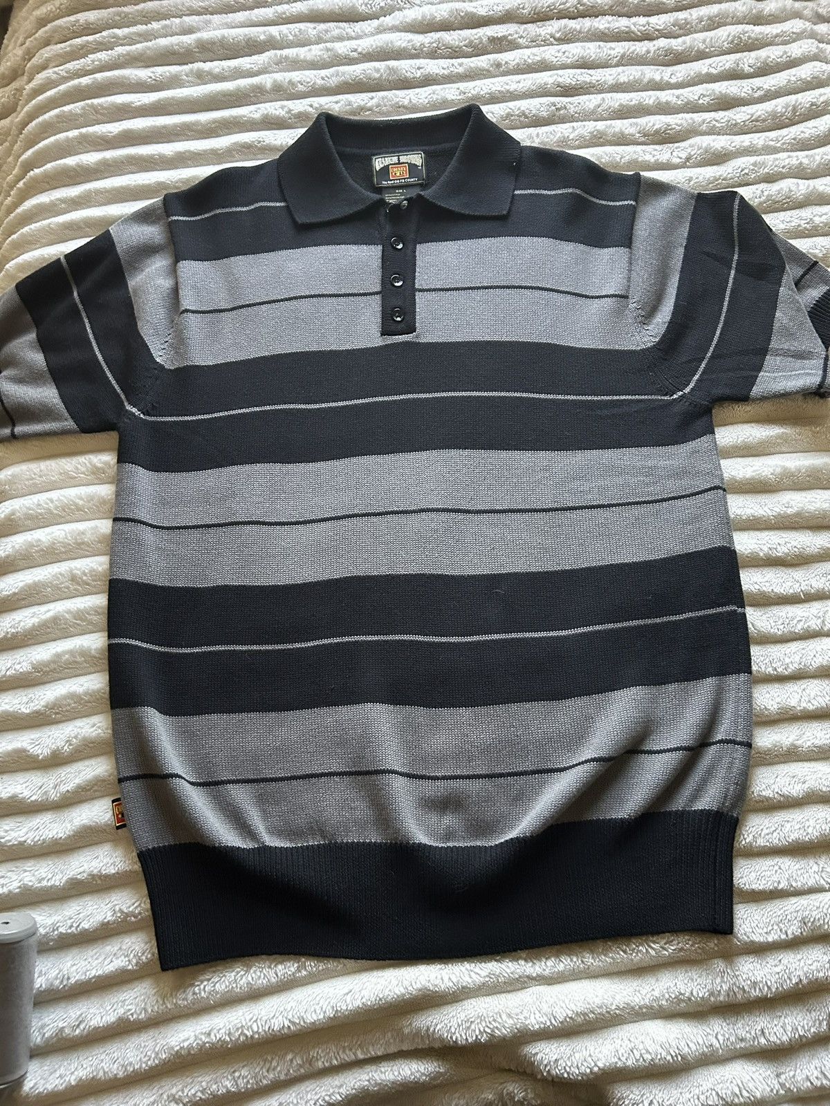 Other Fb county grey and black half button up Charlie Brown shirt Size US L / EU 52-54 / 3 - 1 Thumbnail