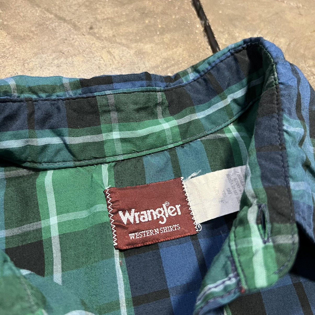 Vintage × Wrangler Vintage 80s Wrangler Pearl Snap Button Up Western Cowboy Size US XXL / EU 58 / 5 - 6 Thumbnail
