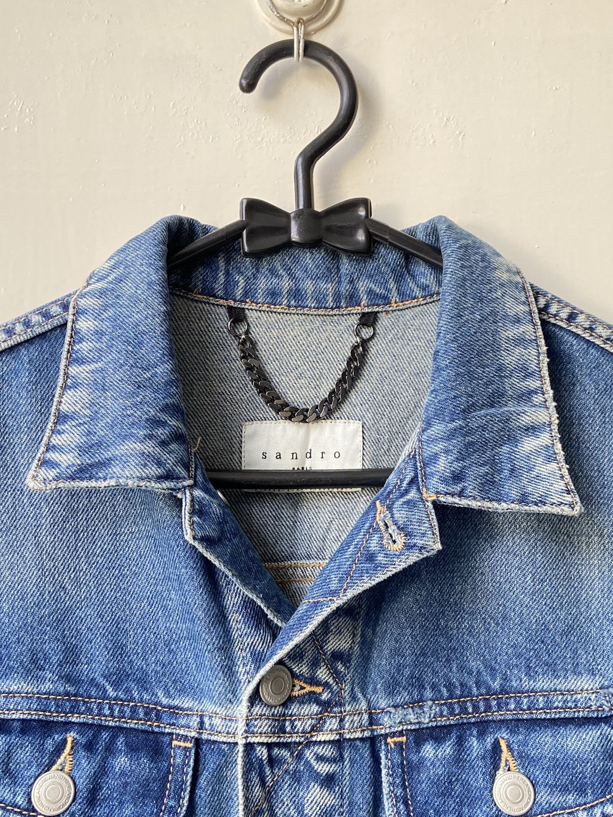 Sandro SANDRO PARIS Denim Jacket Size S / US 4 / IT 40 - 17 Thumbnail